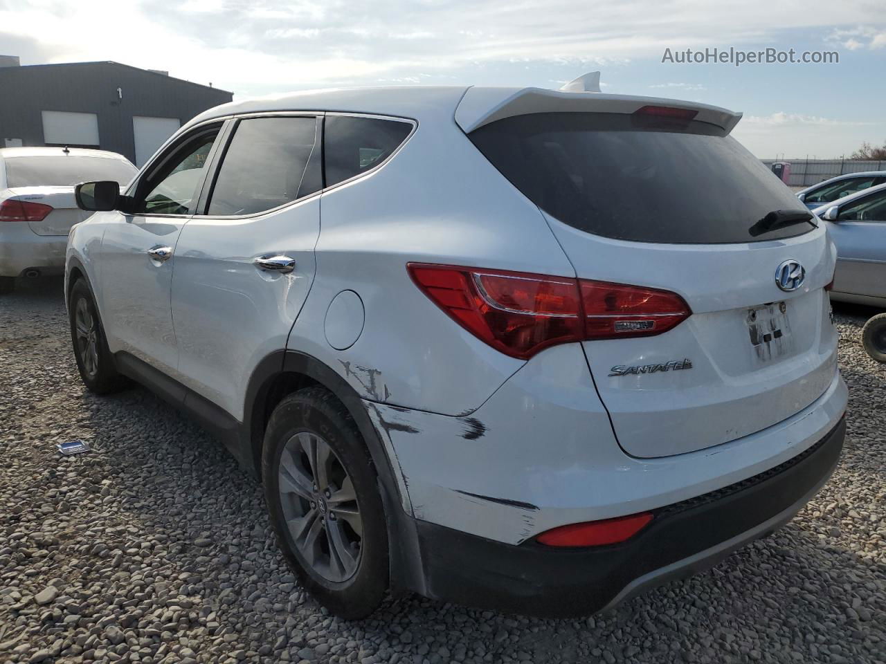 2013 Hyundai Santa Fe Sport  White vin: 5XYZUDLB8DG038737