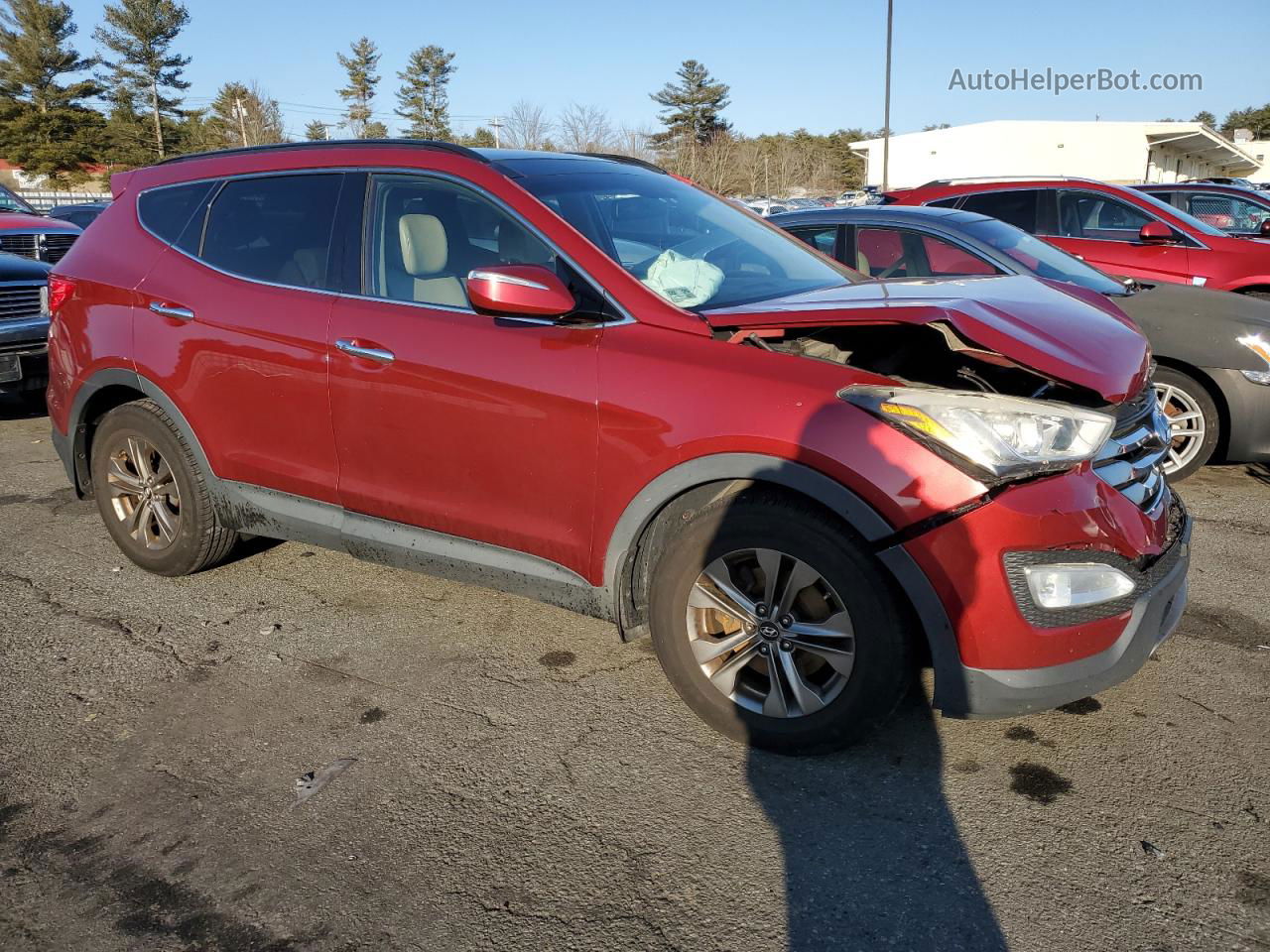 2014 Hyundai Santa Fe Sport  Red vin: 5XYZUDLB8EG175274