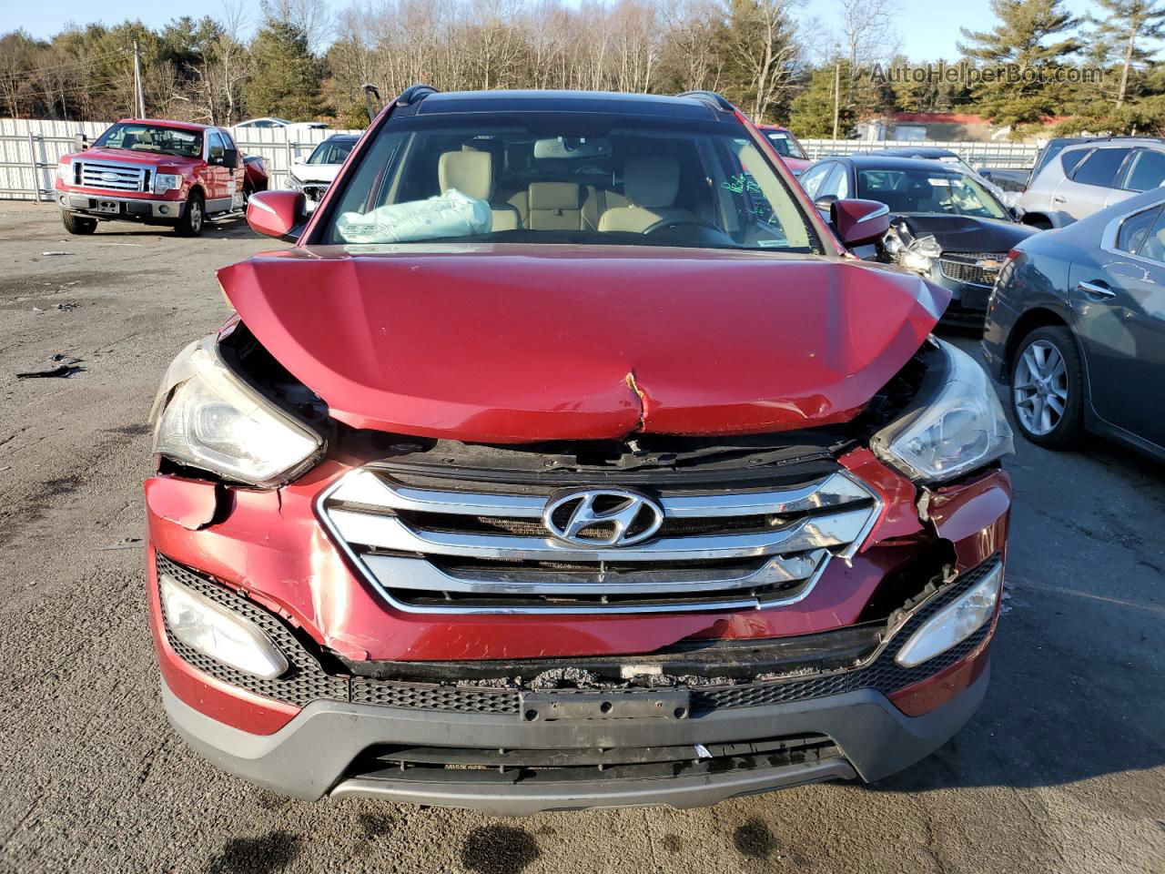 2014 Hyundai Santa Fe Sport  Red vin: 5XYZUDLB8EG175274