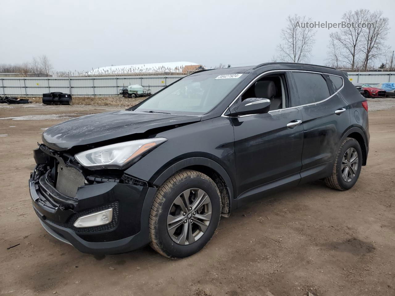 2014 Hyundai Santa Fe Sport  Черный vin: 5XYZUDLB9EG229956