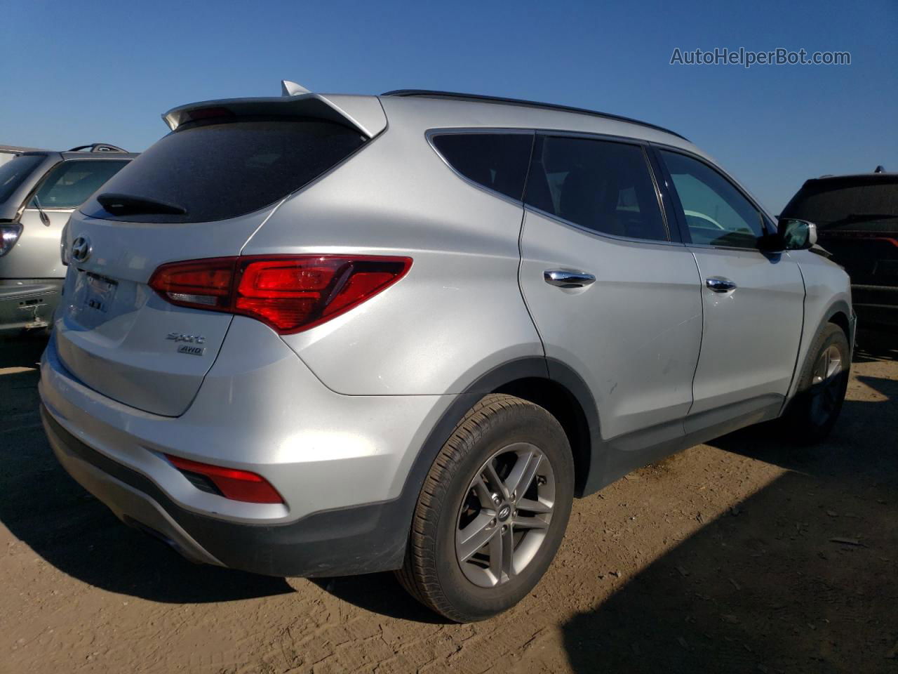 2018 Hyundai Santa Fe Sport  Silver vin: 5XYZUDLB9JG505921