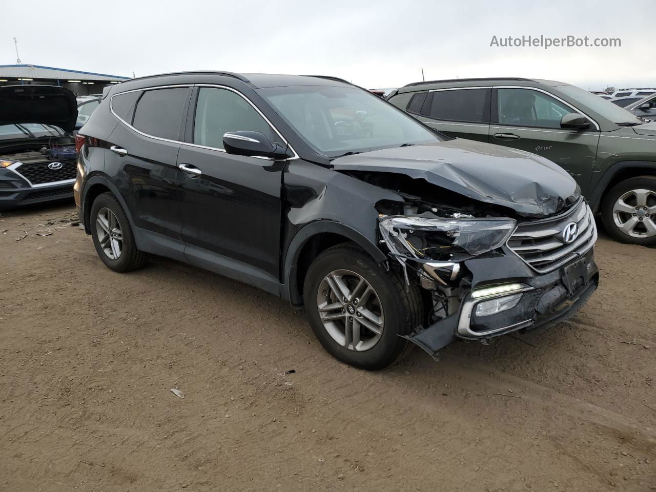 2018 Hyundai Santa Fe Sport  Black vin: 5XYZUDLB9JG515588