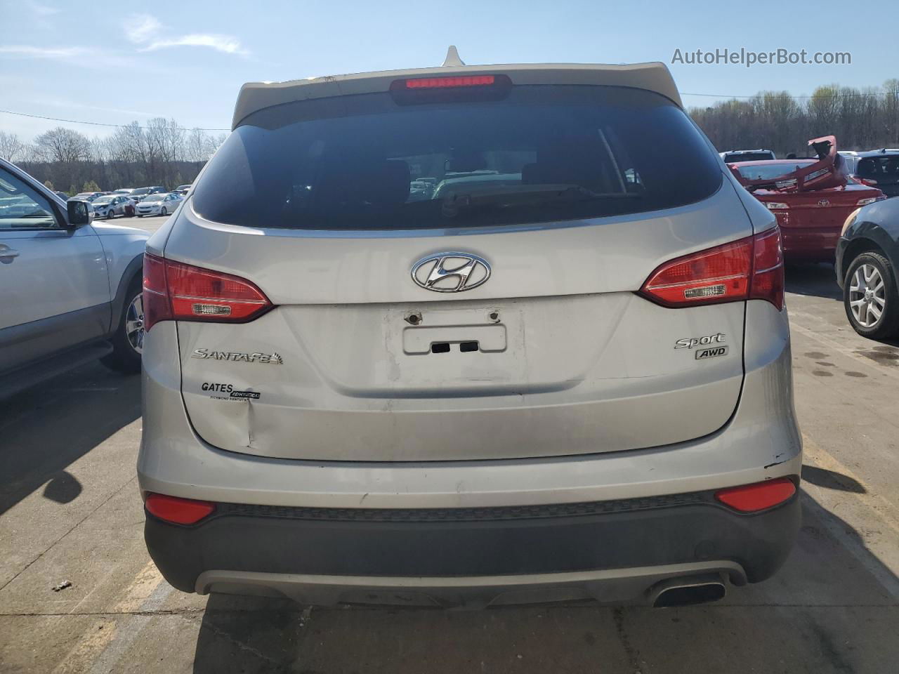 2013 Hyundai Santa Fe Sport  Silver vin: 5XYZUDLBXDG003178