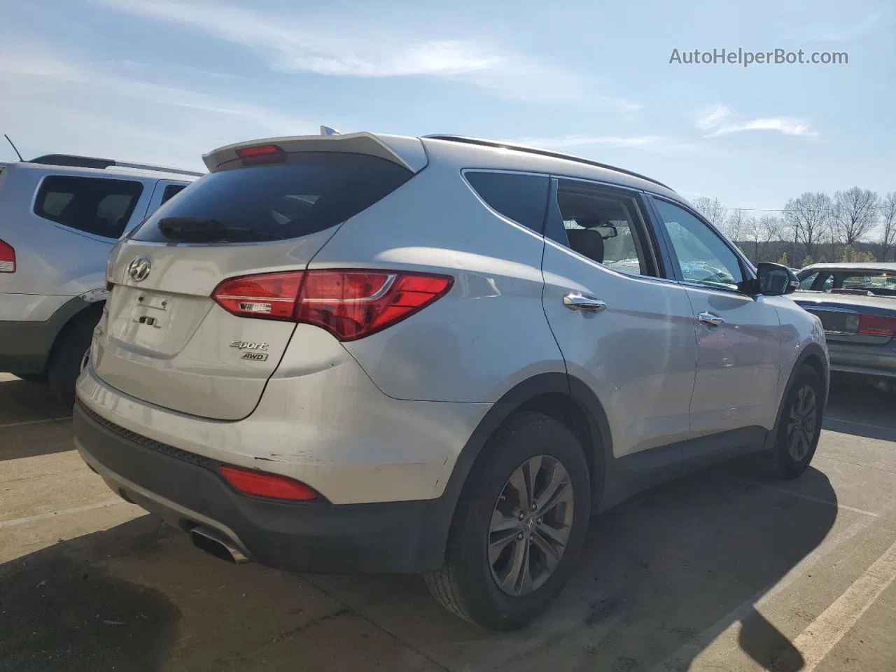 2013 Hyundai Santa Fe Sport  Серебряный vin: 5XYZUDLBXDG003178