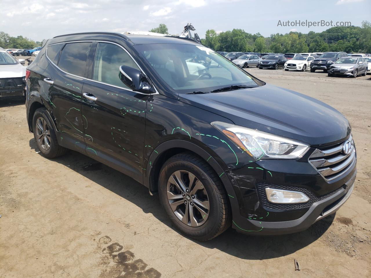 2013 Hyundai Santa Fe Sport  Black vin: 5XYZUDLBXDG046712