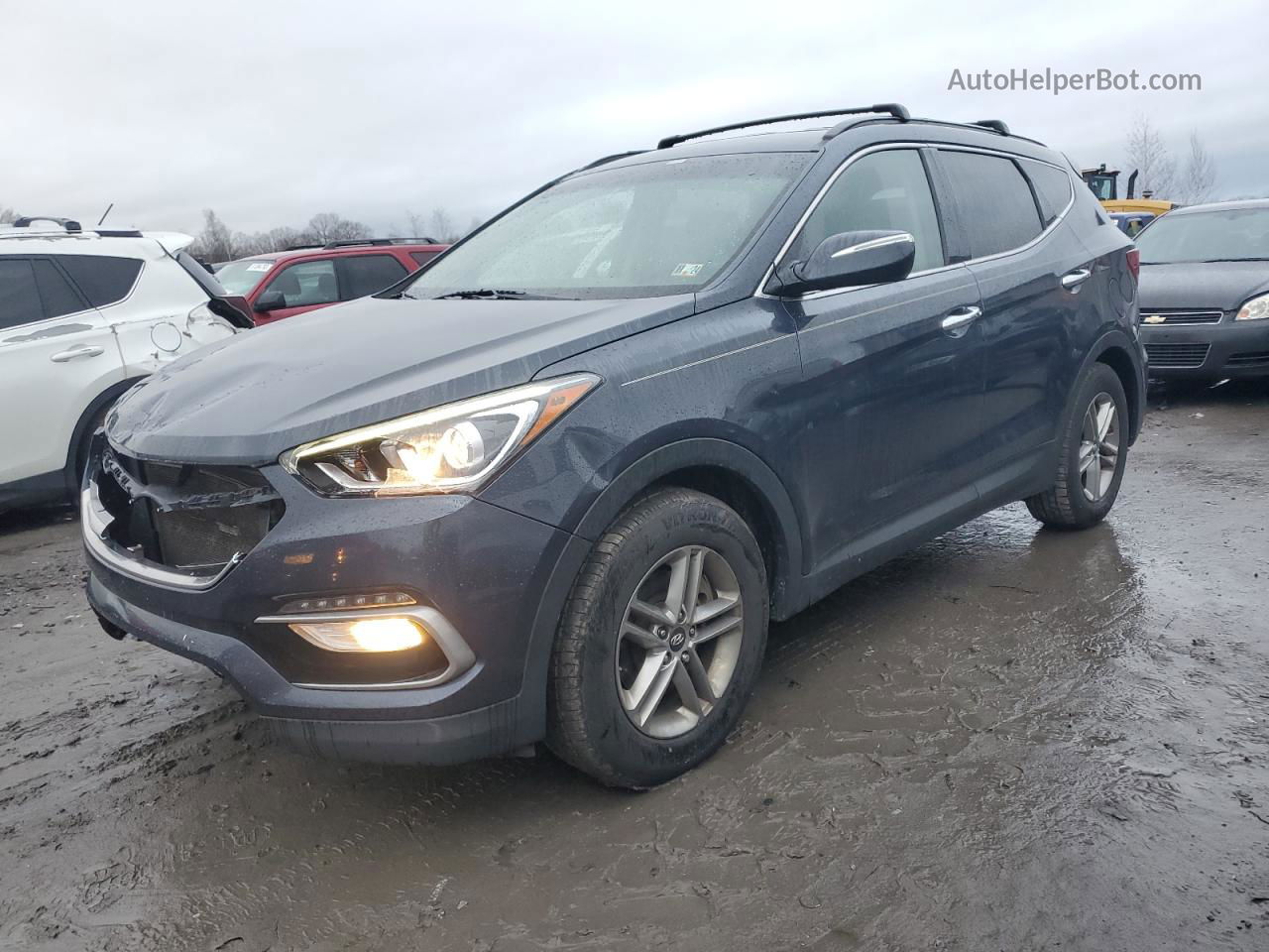 2018 Hyundai Santa Fe Sport  Blue vin: 5XYZUDLBXJG522338