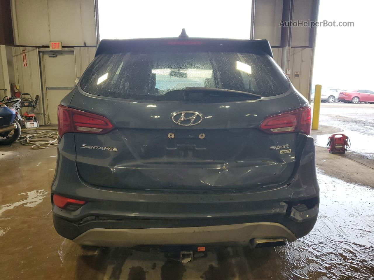 2018 Hyundai Santa Fe Sport  Gray vin: 5XYZUDLBXJG528625