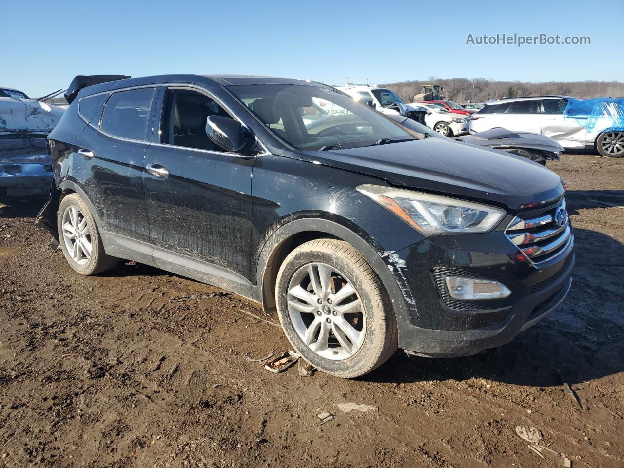 2013 Hyundai Santa Fe Sport  Black vin: 5XYZW3LA1DG019751