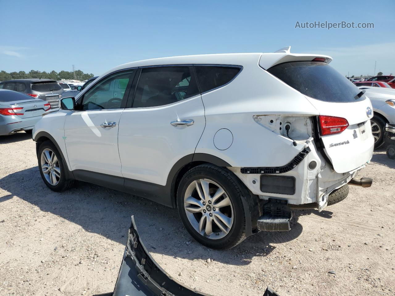 2013 Hyundai Santa Fe Sport  White vin: 5XYZW3LA1DG067363