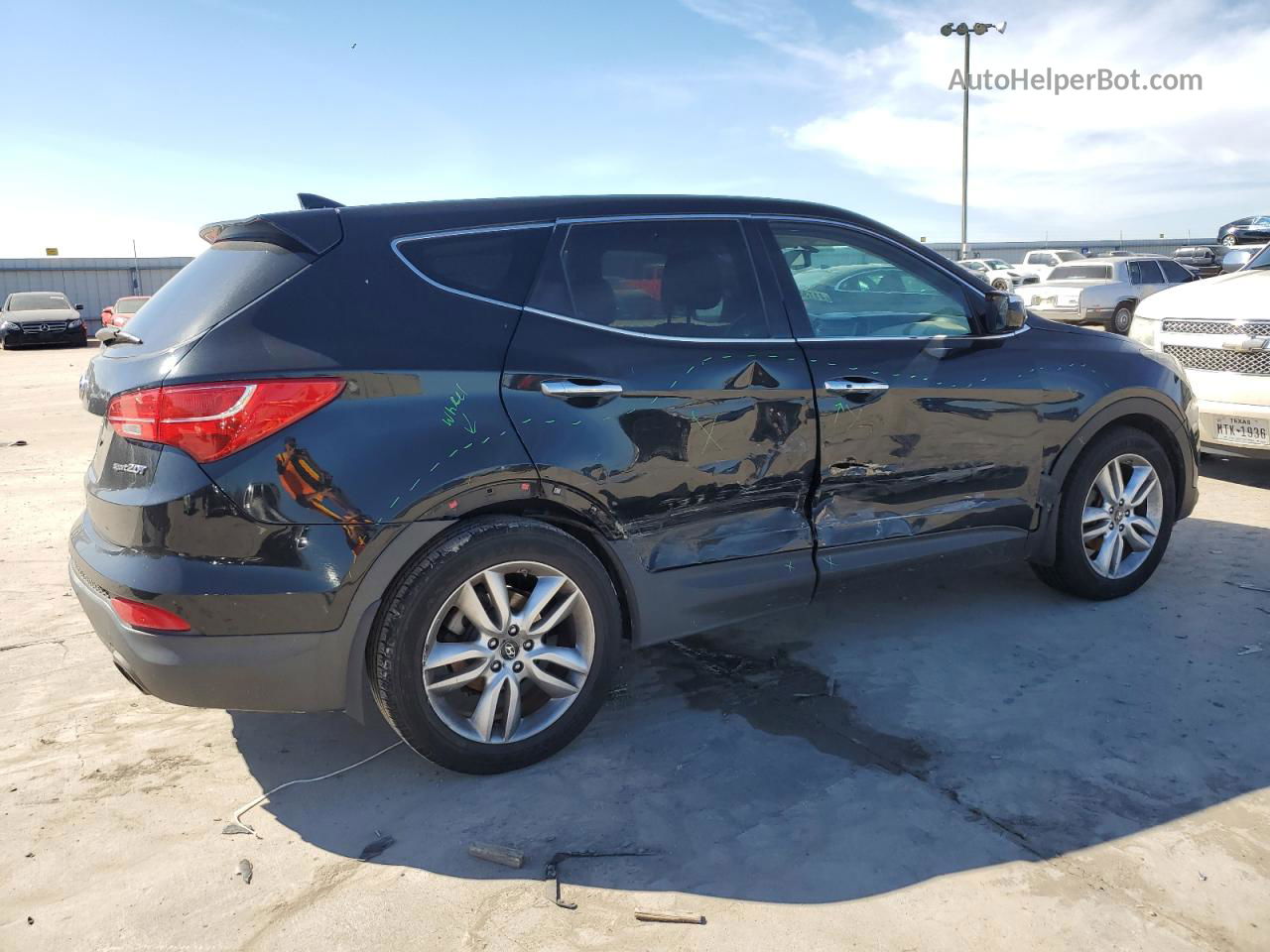 2013 Hyundai Santa Fe Sport  Black vin: 5XYZW3LA1DG074071