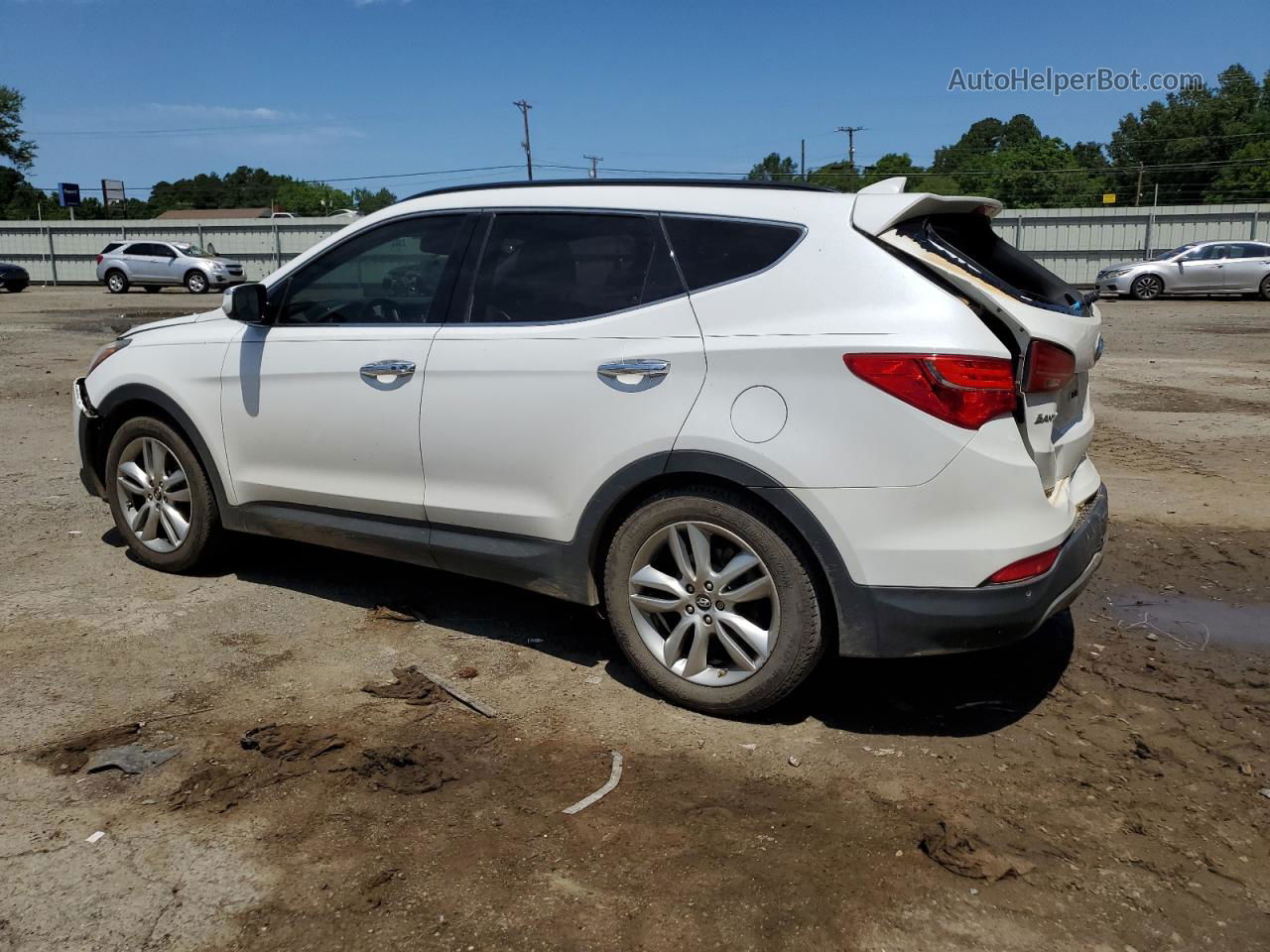 2014 Hyundai Santa Fe Sport  White vin: 5XYZW3LA3EG191149