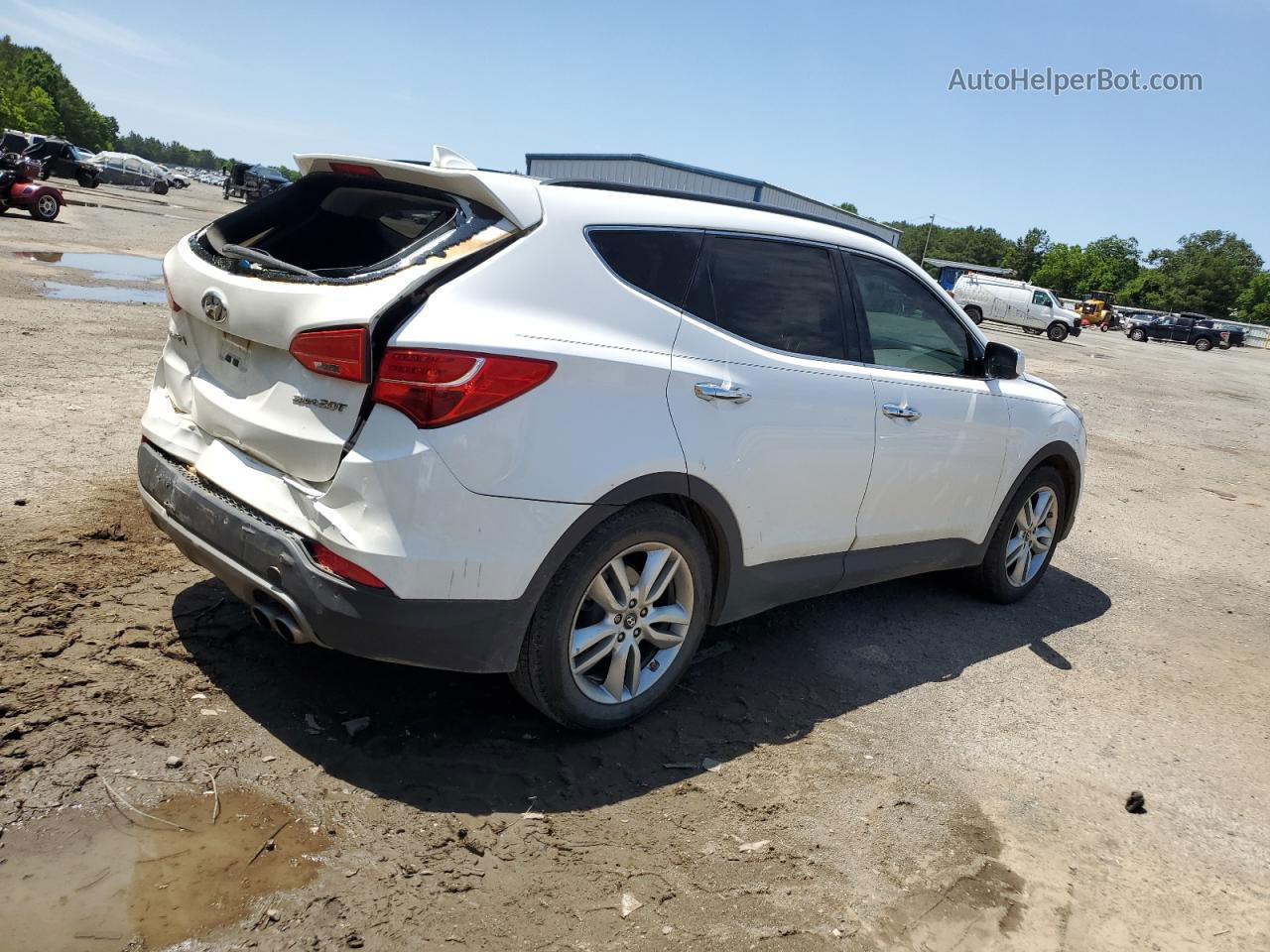 2014 Hyundai Santa Fe Sport  White vin: 5XYZW3LA3EG191149