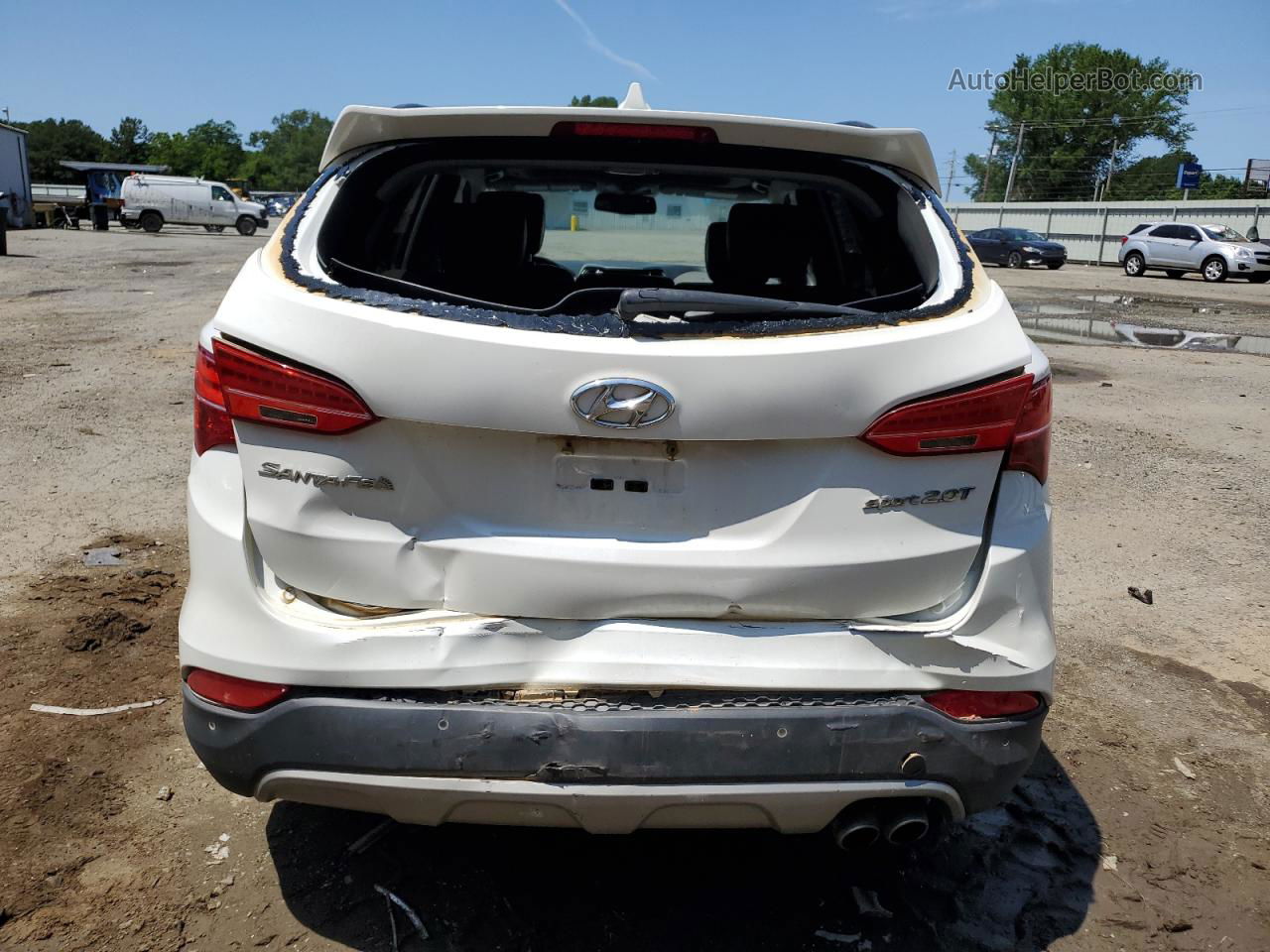 2014 Hyundai Santa Fe Sport  White vin: 5XYZW3LA3EG191149