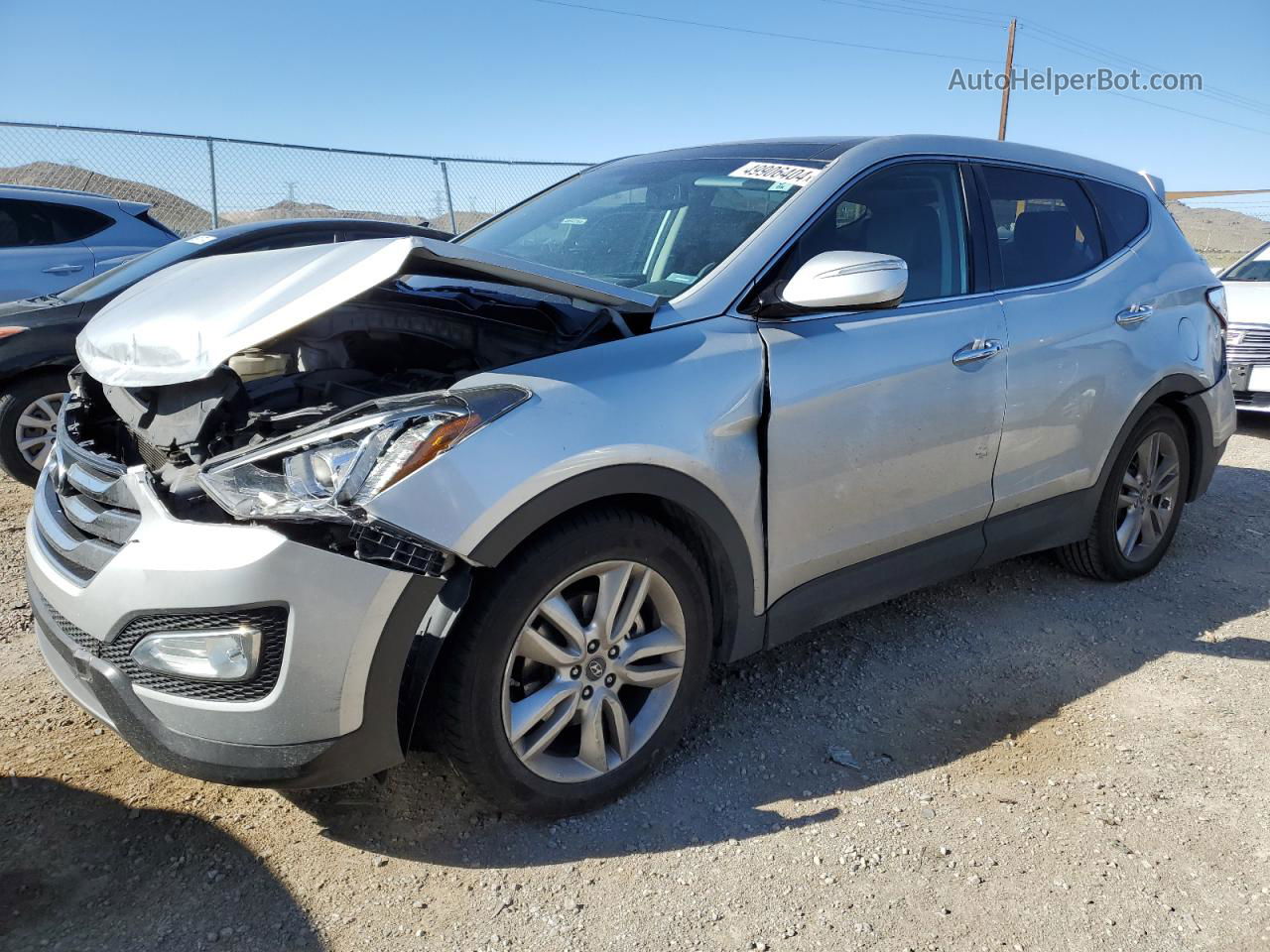 2013 Hyundai Santa Fe Sport  Silver vin: 5XYZW3LA4DG001048