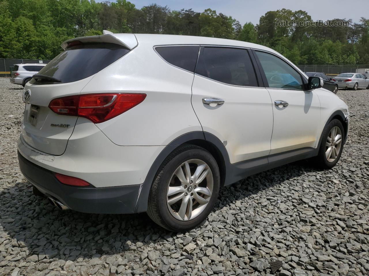 2013 Hyundai Santa Fe Sport  White vin: 5XYZW3LA4DG097389