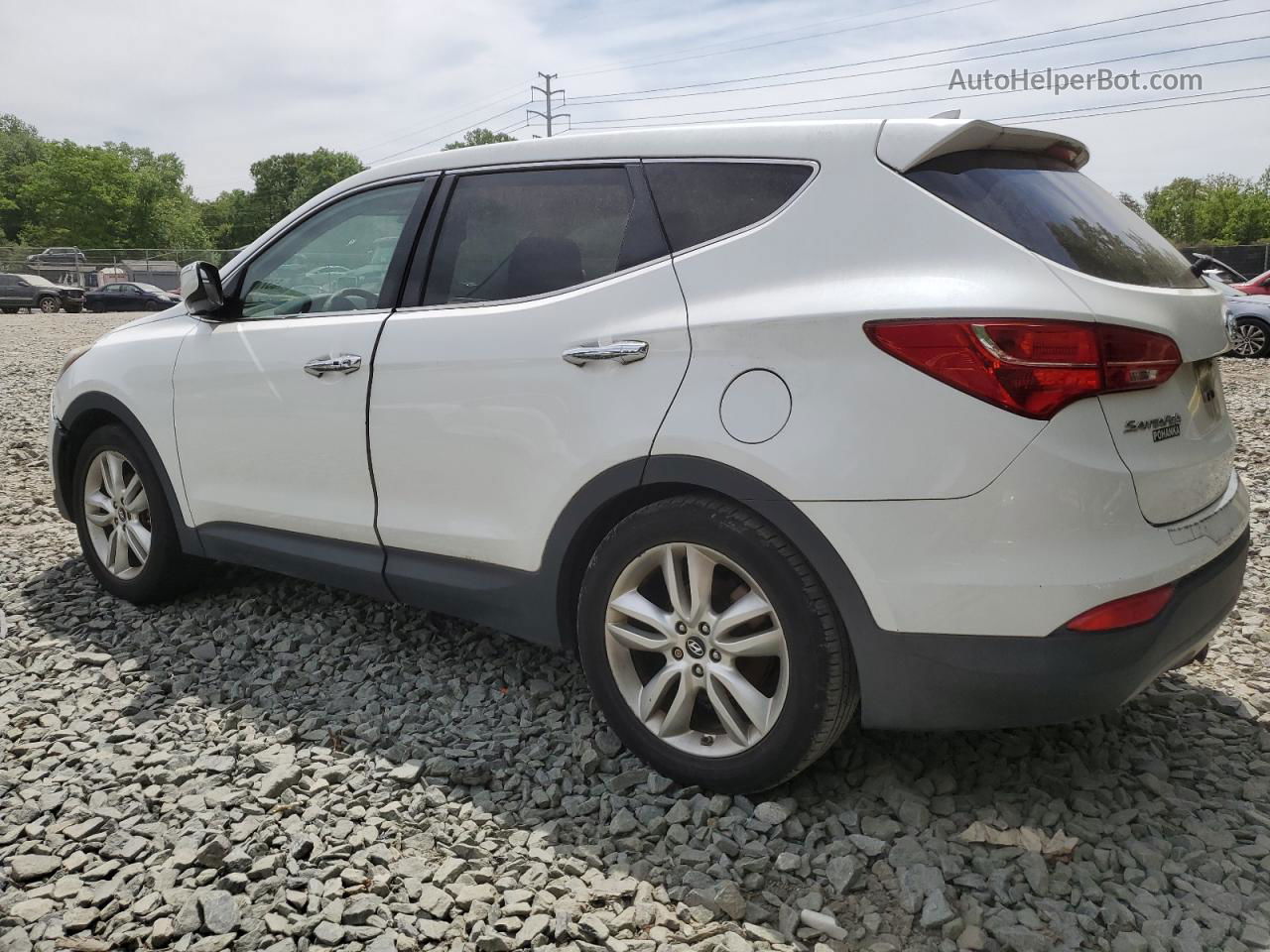 2013 Hyundai Santa Fe Sport  White vin: 5XYZW3LA4DG097389