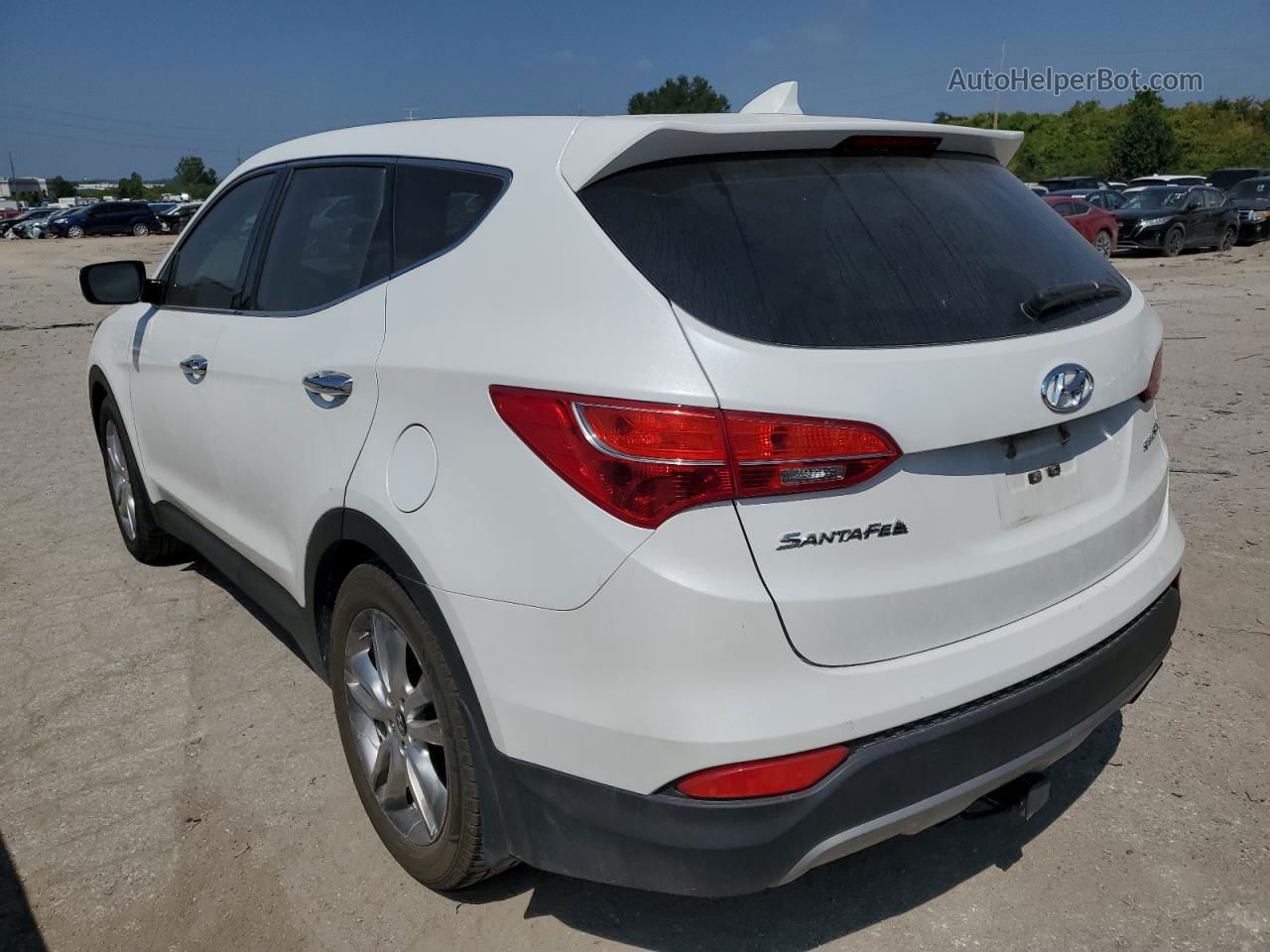 2013 Hyundai Santa Fe Sport  White vin: 5XYZW3LA5DG037654