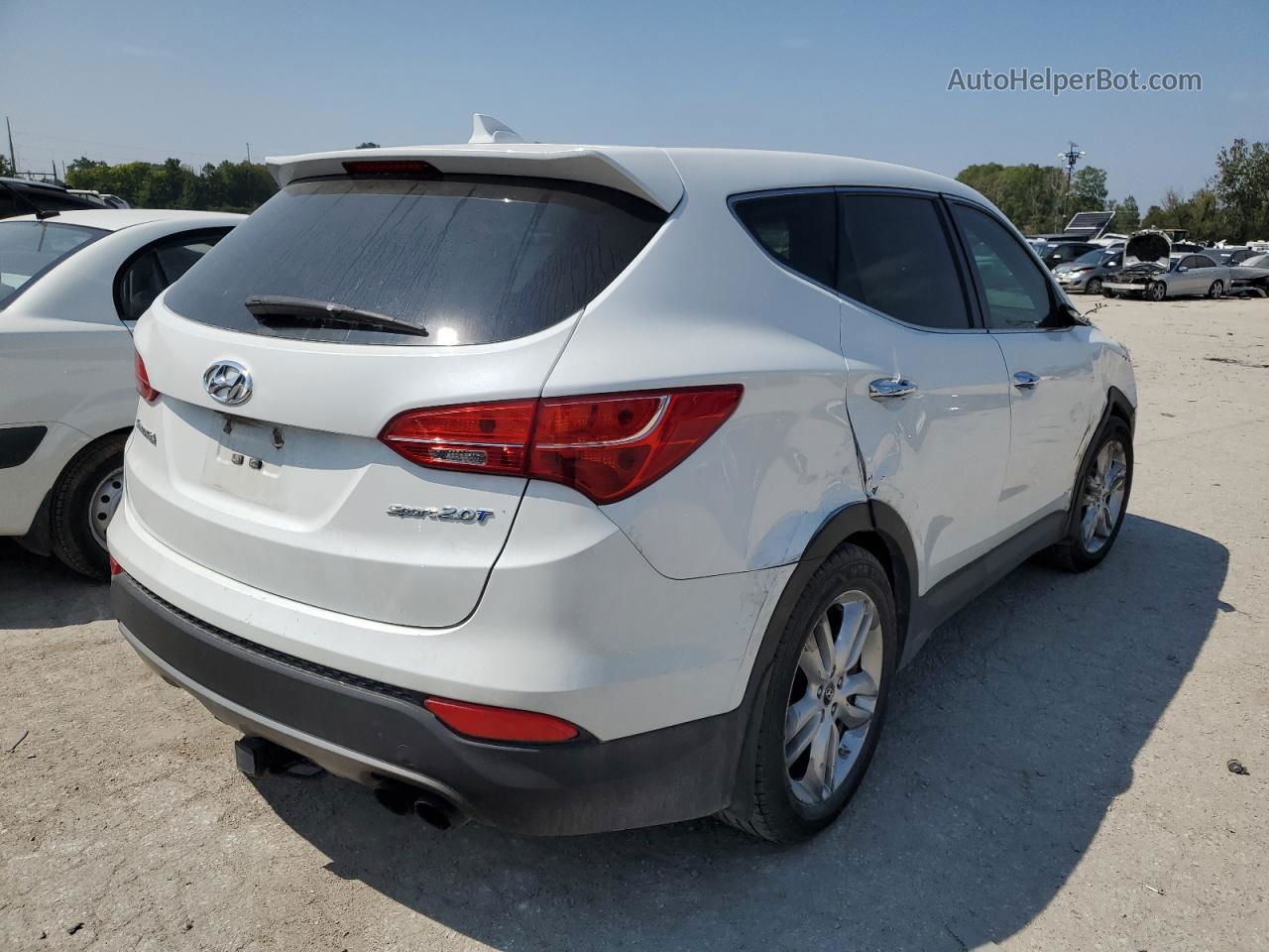 2013 Hyundai Santa Fe Sport  White vin: 5XYZW3LA5DG037654