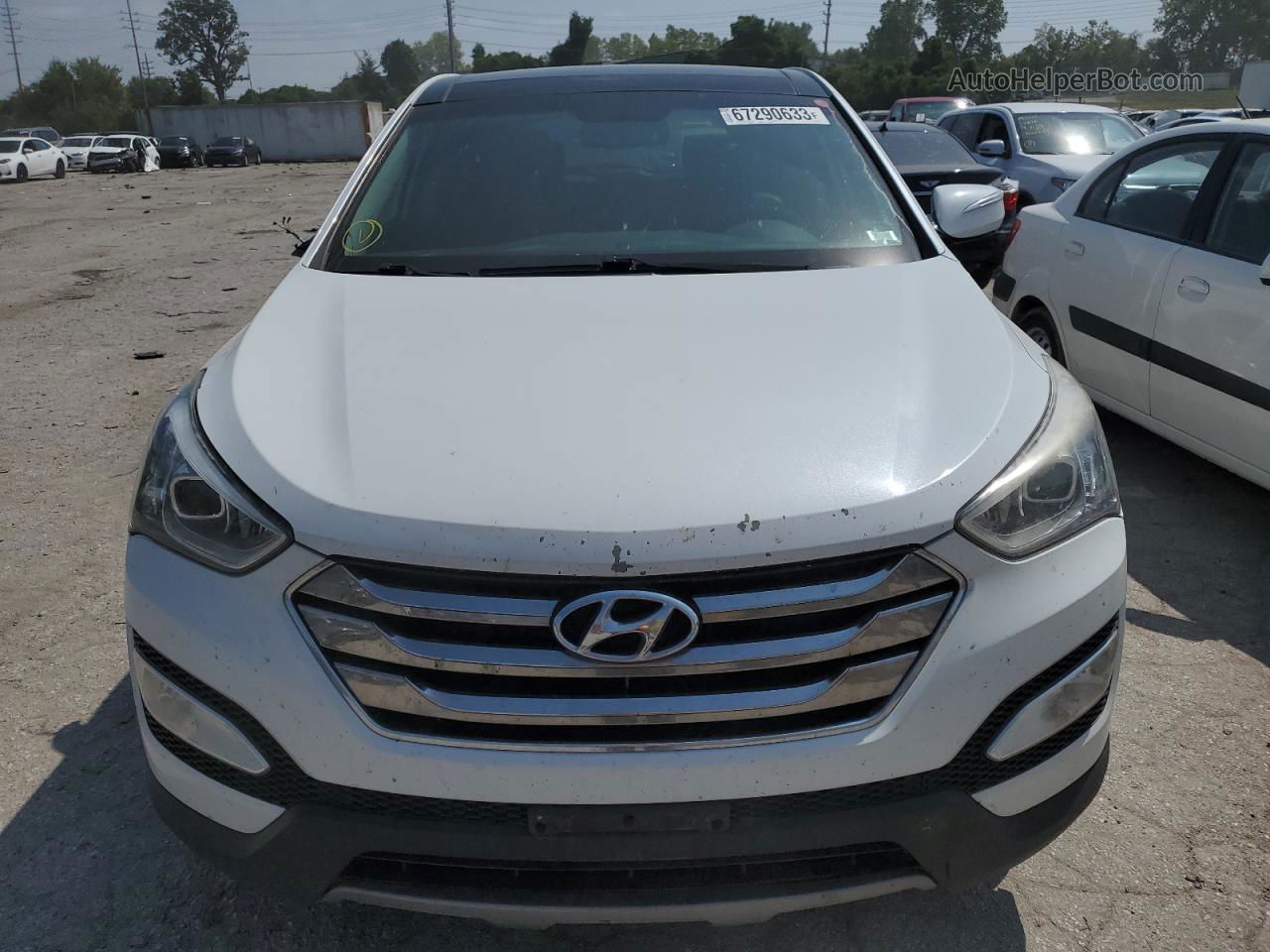 2013 Hyundai Santa Fe Sport  White vin: 5XYZW3LA5DG037654