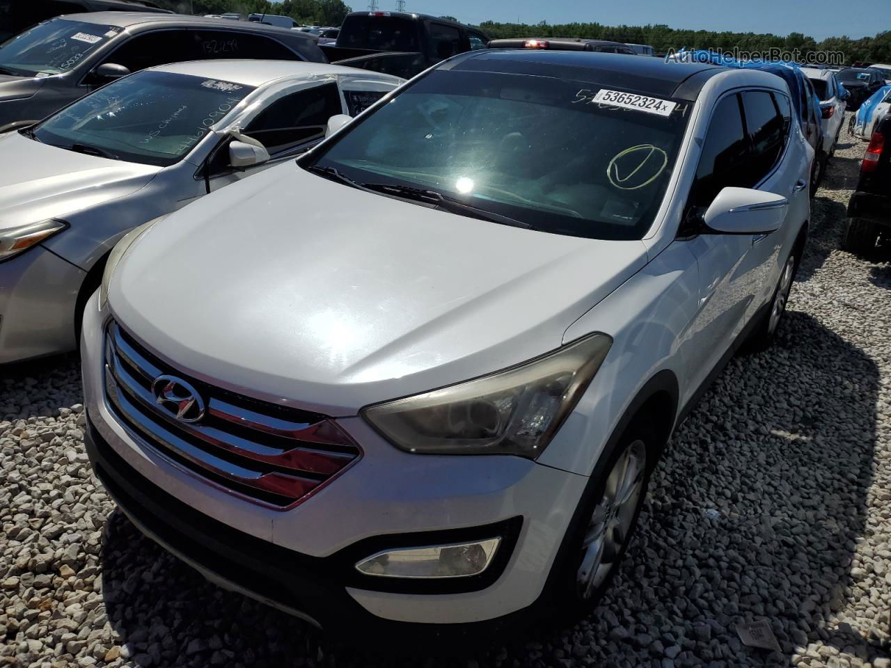 2013 Hyundai Santa Fe Sport  White vin: 5XYZW3LA5DG051392