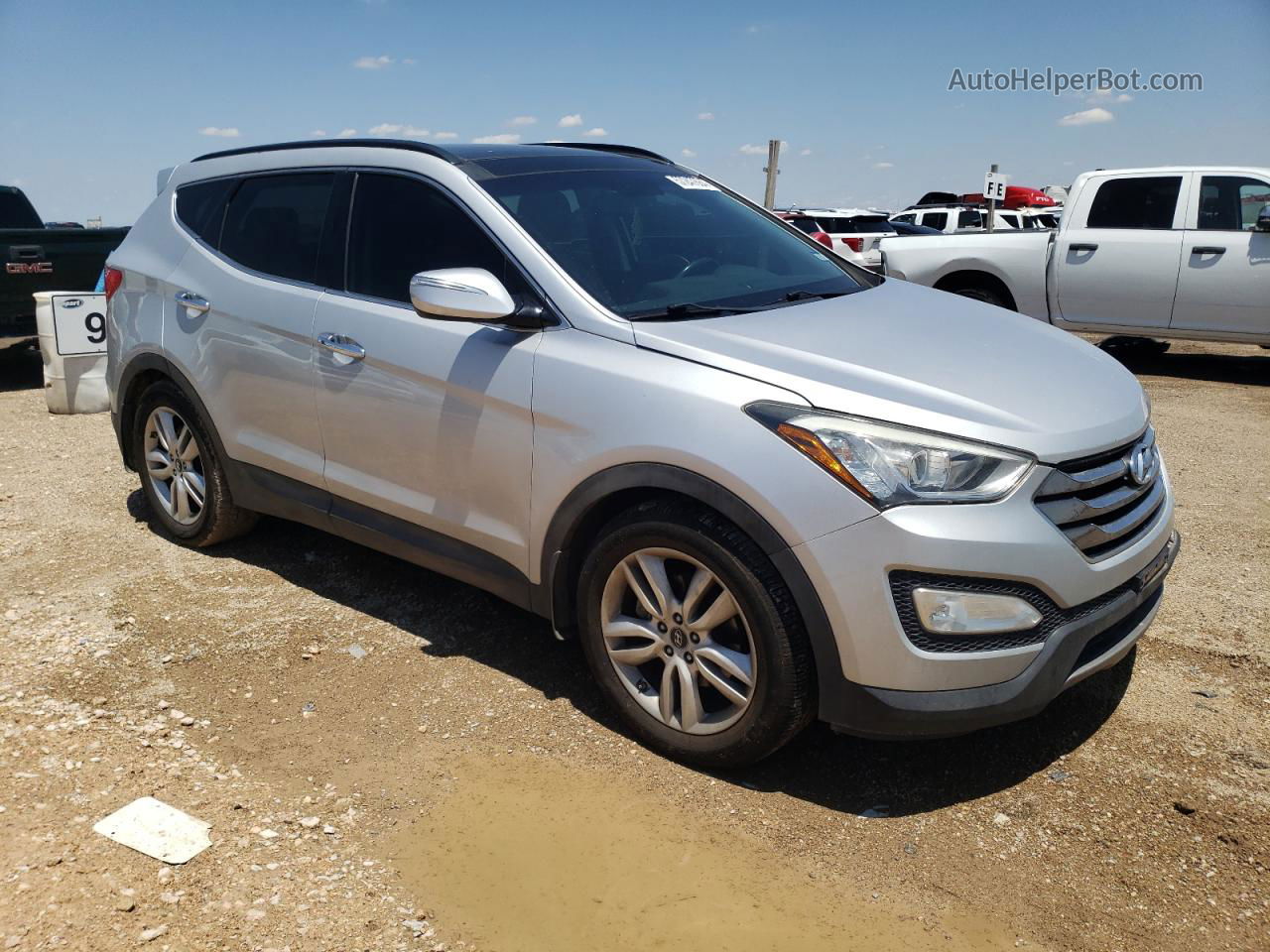 2014 Hyundai Santa Fe Sport  Silver vin: 5XYZW3LA6EG184292