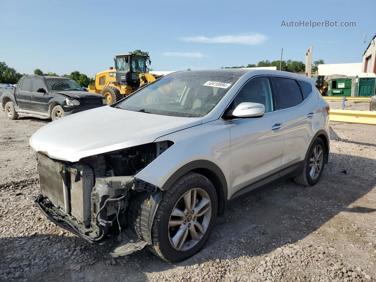 2013 Hyundai Santa Fe Sport  Silver vin: 5XYZW3LA7DG029961