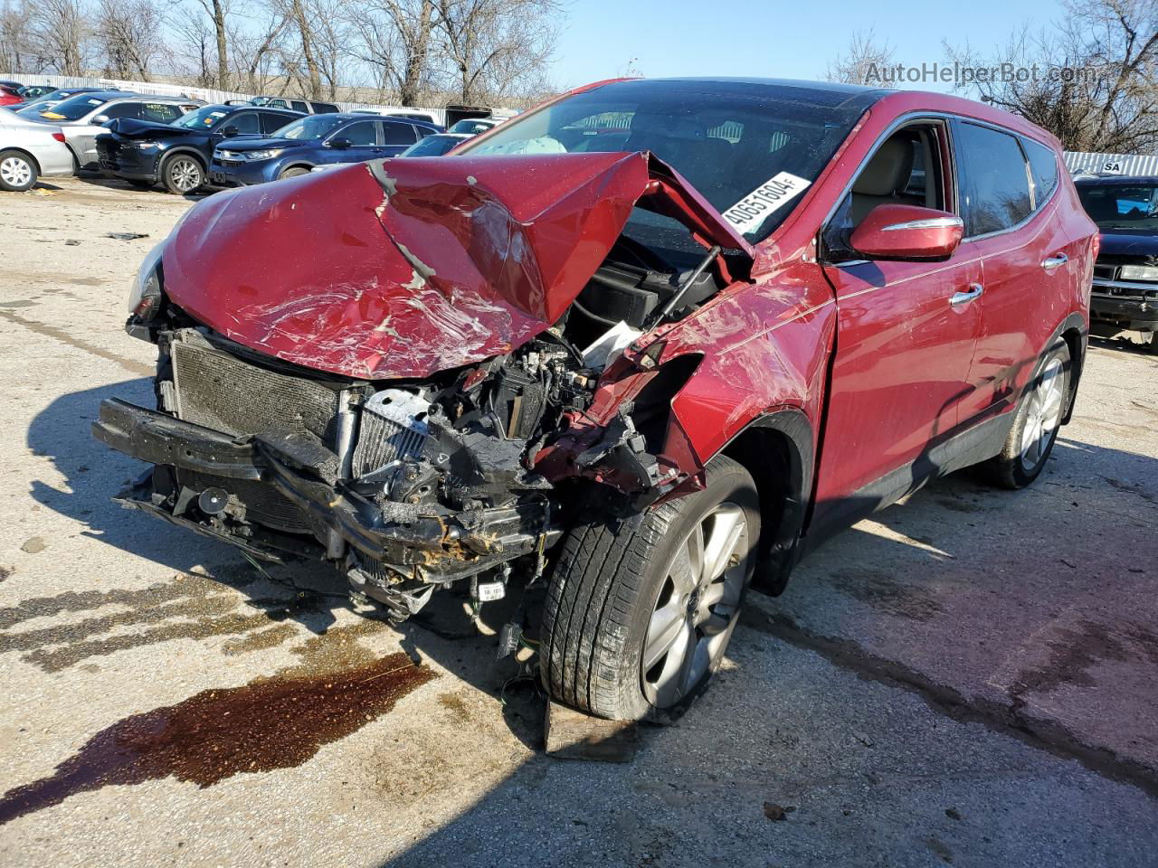 2013 Hyundai Santa Fe Sport  Burgundy vin: 5XYZW3LA8DG092843