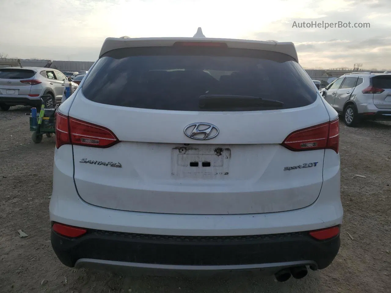 2014 Hyundai Santa Fe Sport  White vin: 5XYZW3LA8EG165548