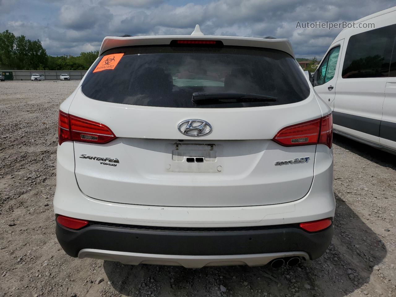 2014 Hyundai Santa Fe Sport  White vin: 5XYZW3LAXEG136262