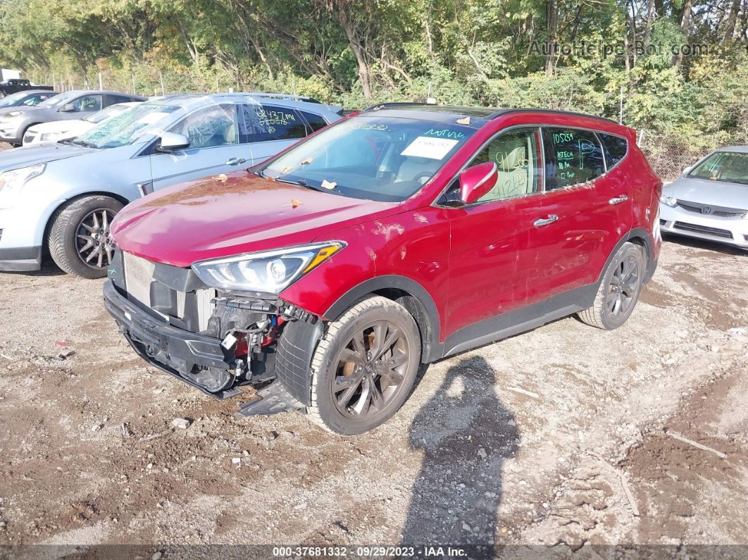 2018 Hyundai Santa Fe Sport 2.0t Ultimate Burgundy vin: 5XYZW4LA3JG529133