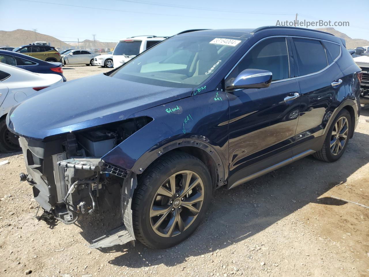 2018 Hyundai Santa Fe Sport  Blue vin: 5XYZW4LA3JG542786