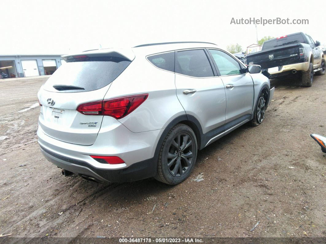 2018 Hyundai Santa Fe Sport 2.0t Ultimate Серебряный vin: 5XYZW4LA5JG504427