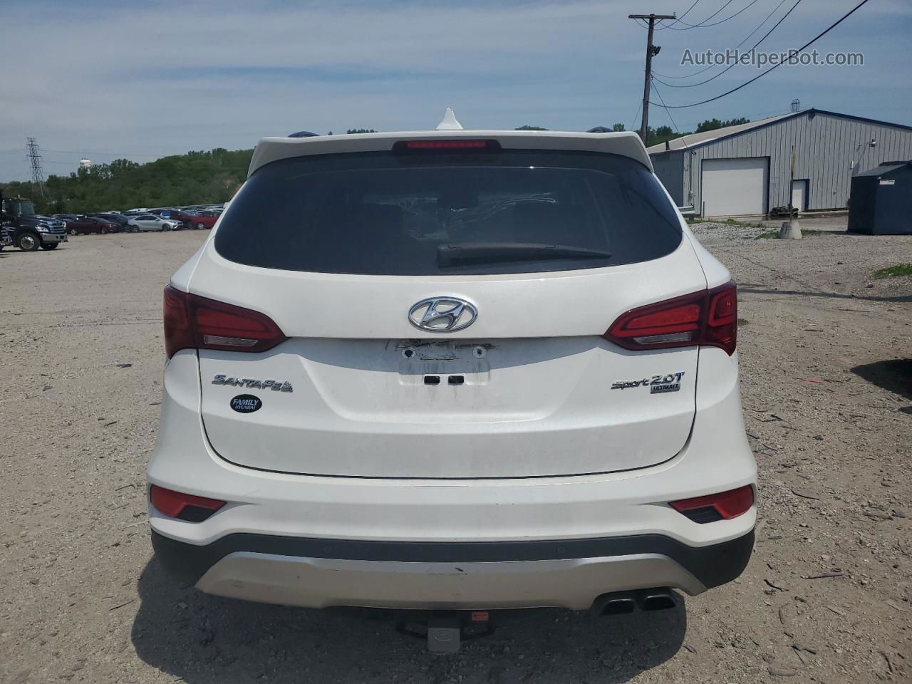 2018 Hyundai Santa Fe Sport  White vin: 5XYZW4LA7JG514649