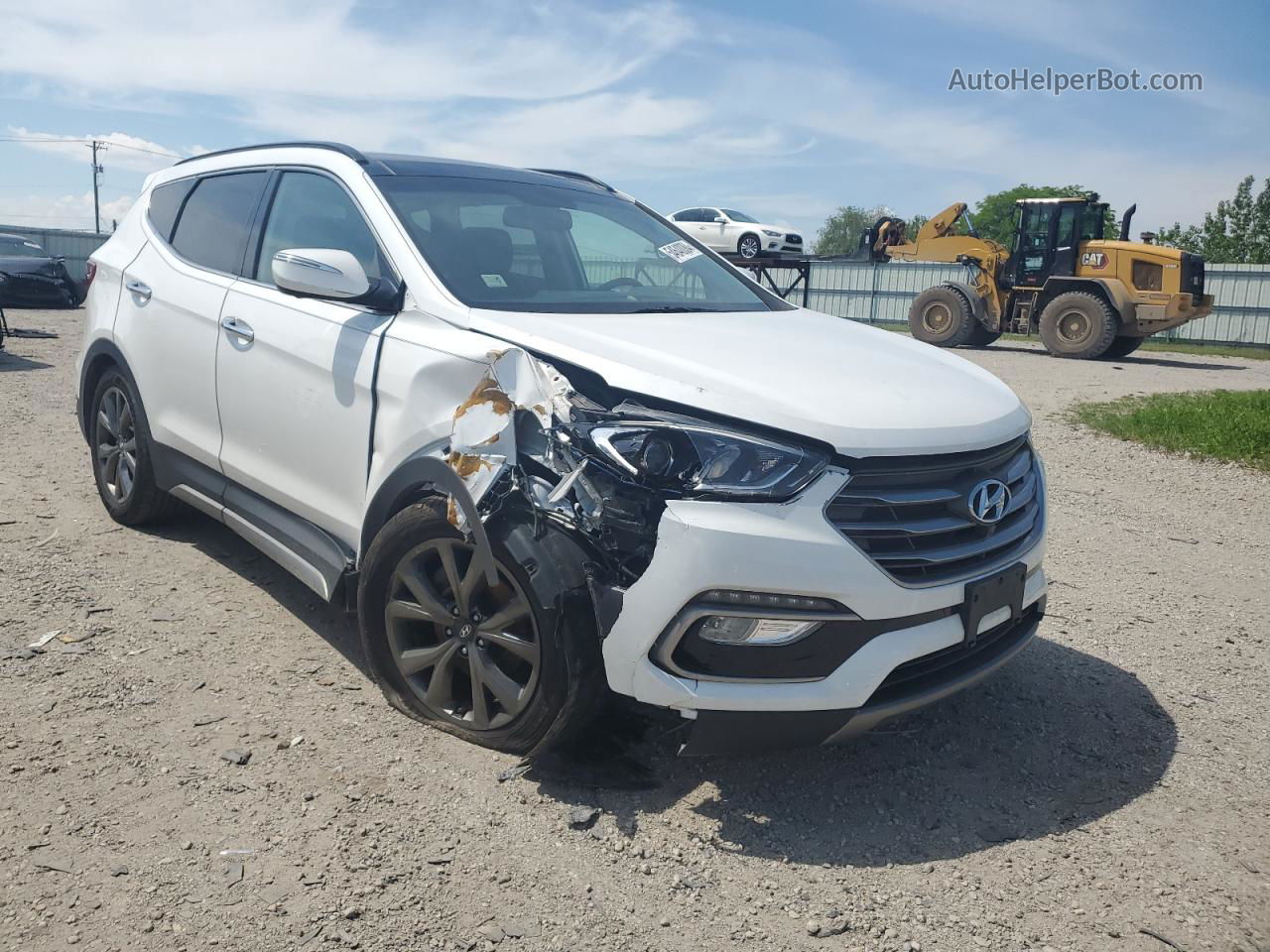 2018 Hyundai Santa Fe Sport  White vin: 5XYZW4LA7JG514649