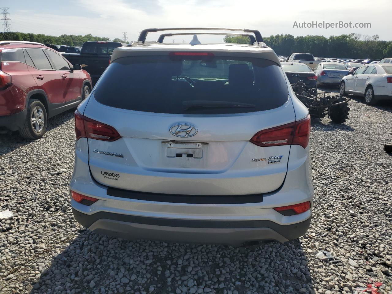 2018 Hyundai Santa Fe Sport  Silver vin: 5XYZW4LAXJG504066