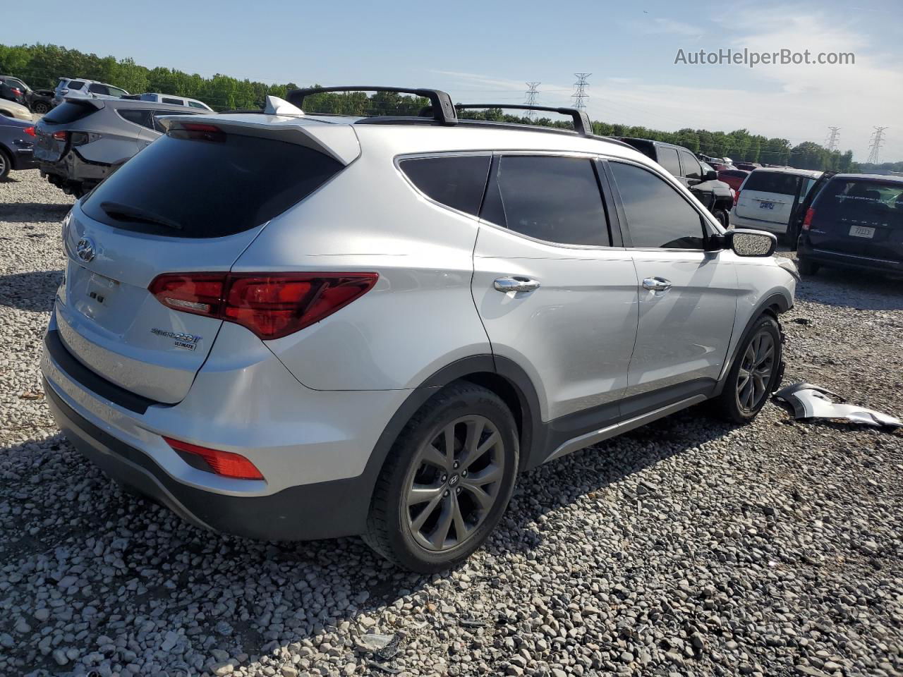 2018 Hyundai Santa Fe Sport  Silver vin: 5XYZW4LAXJG504066