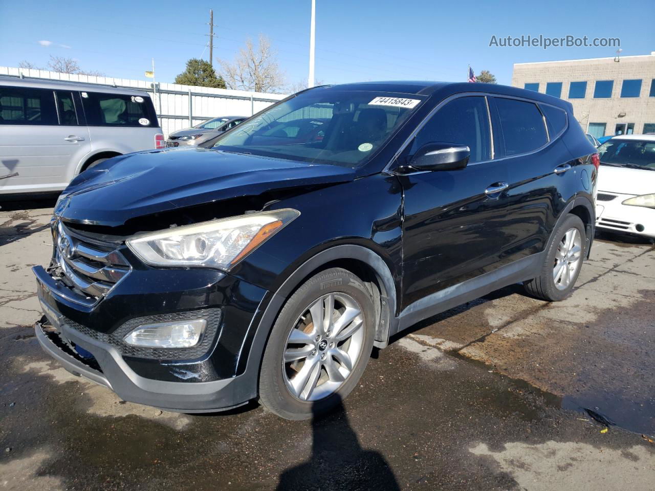 2013 Hyundai Santa Fe Sport  Черный vin: 5XYZWDLA0DG025479