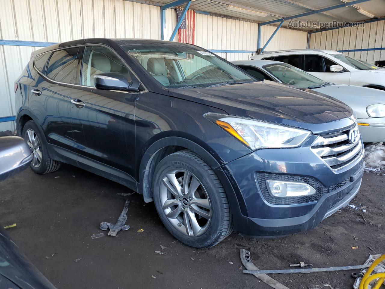 2013 Hyundai Santa Fe Sport  Синий vin: 5XYZWDLA0DG090932