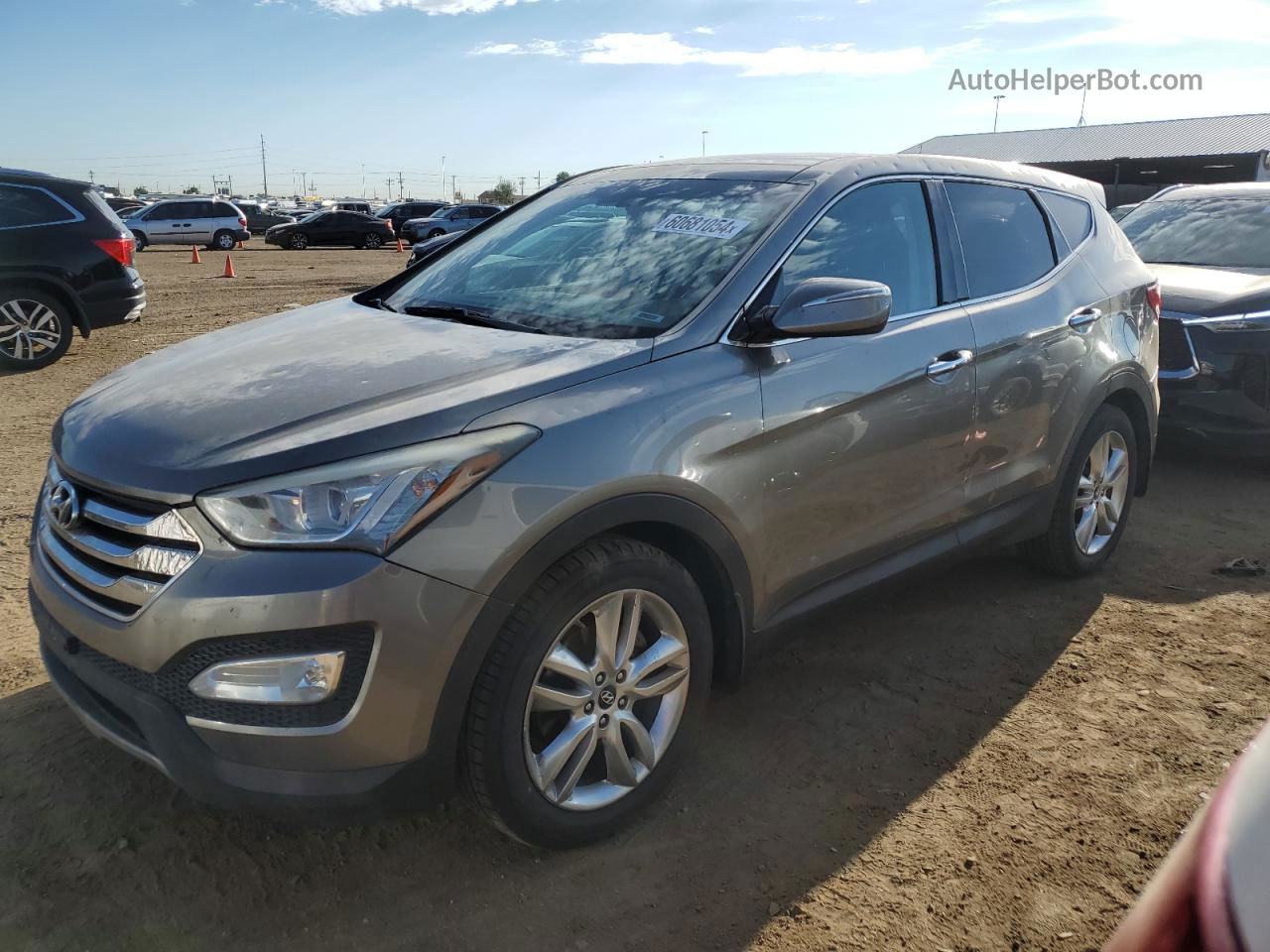 2013 Hyundai Santa Fe Sport  Серебряный vin: 5XYZWDLA1DG062377