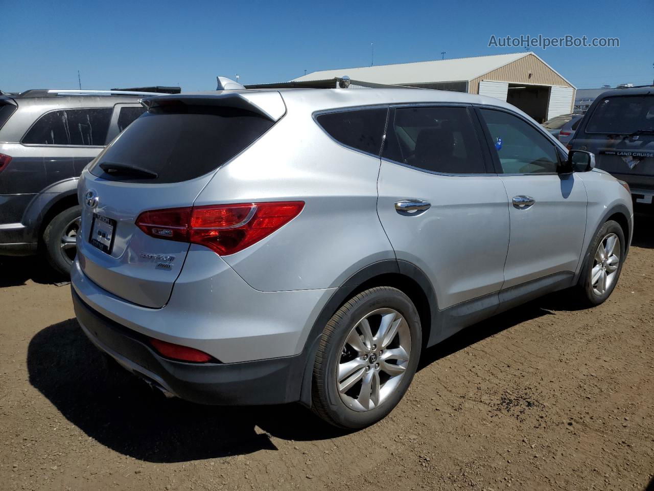 2013 Hyundai Santa Fe Sport  Серебряный vin: 5XYZWDLA1DG066686