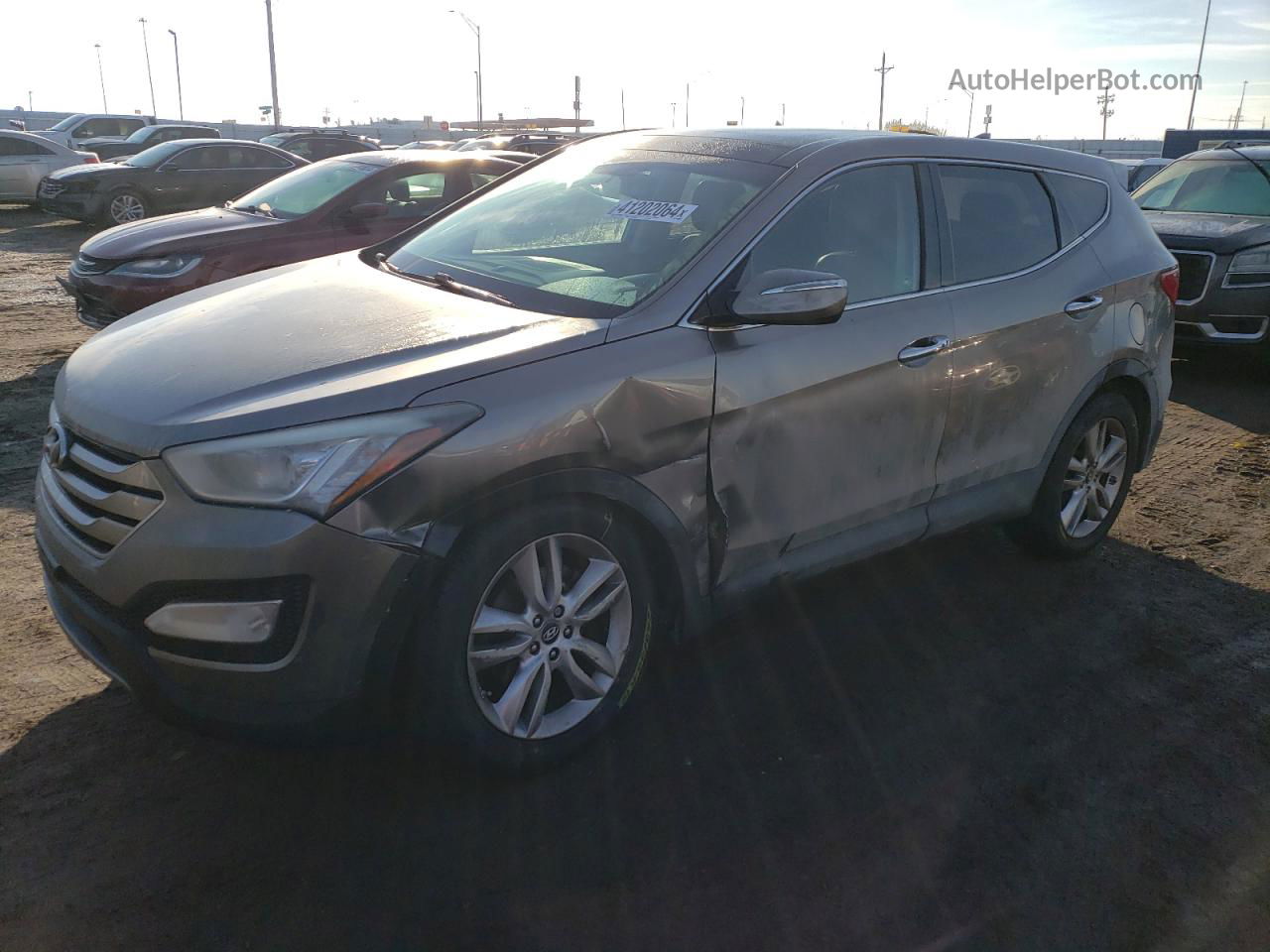 2013 Hyundai Santa Fe Sport  Silver vin: 5XYZWDLA2DG014838