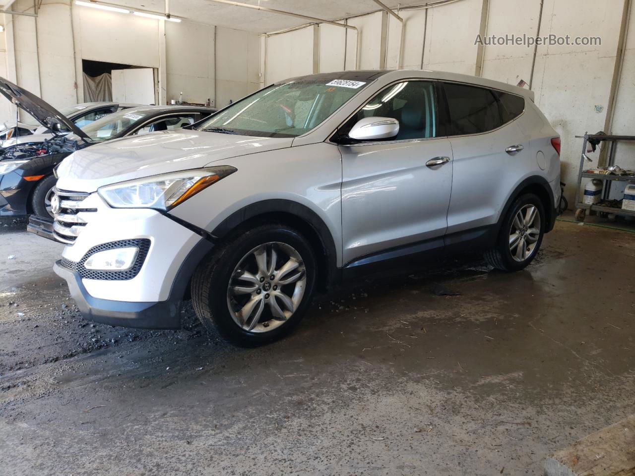 2013 Hyundai Santa Fe Sport  Silver vin: 5XYZWDLA3DG059173