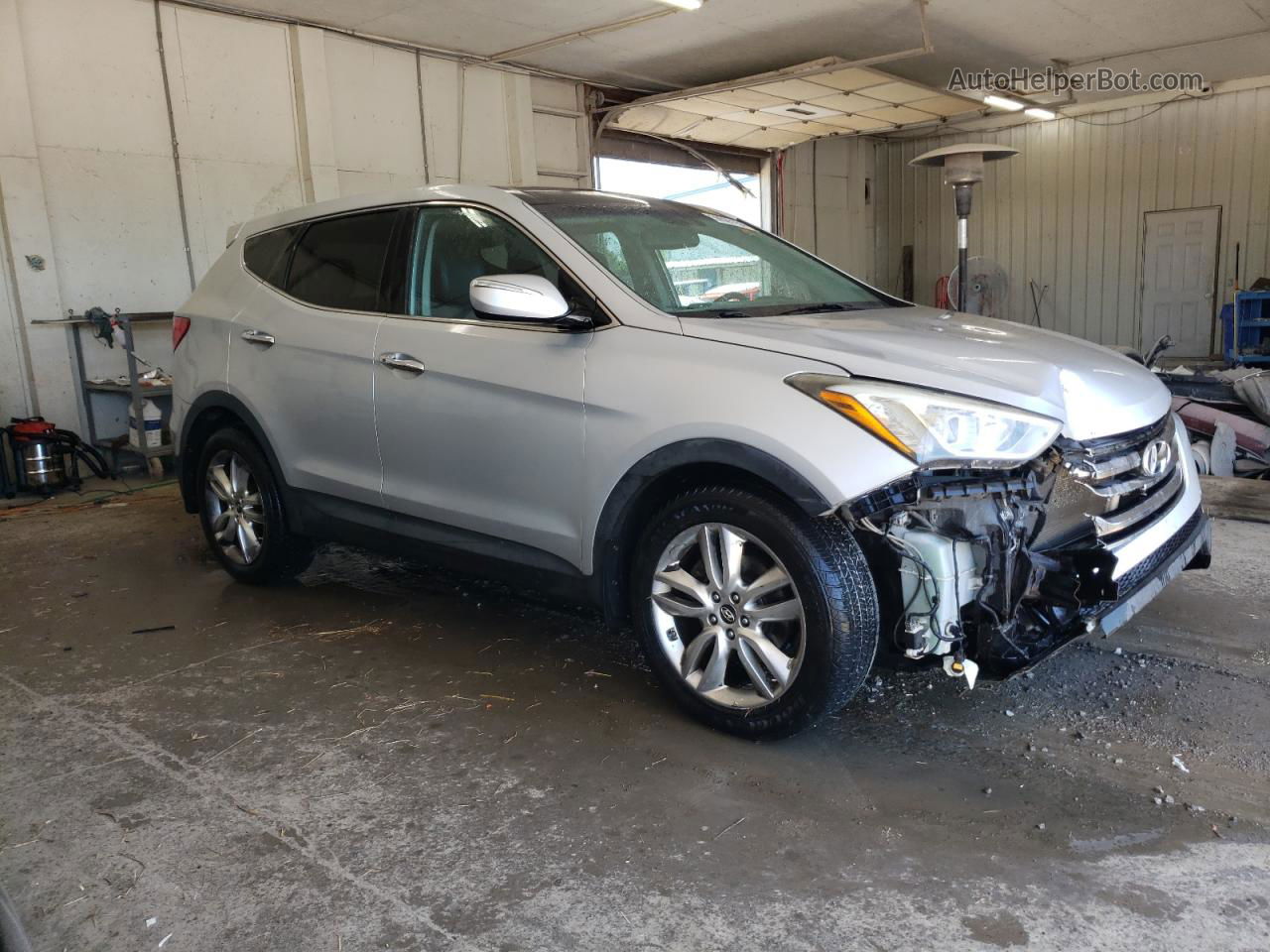 2013 Hyundai Santa Fe Sport  Silver vin: 5XYZWDLA3DG059173