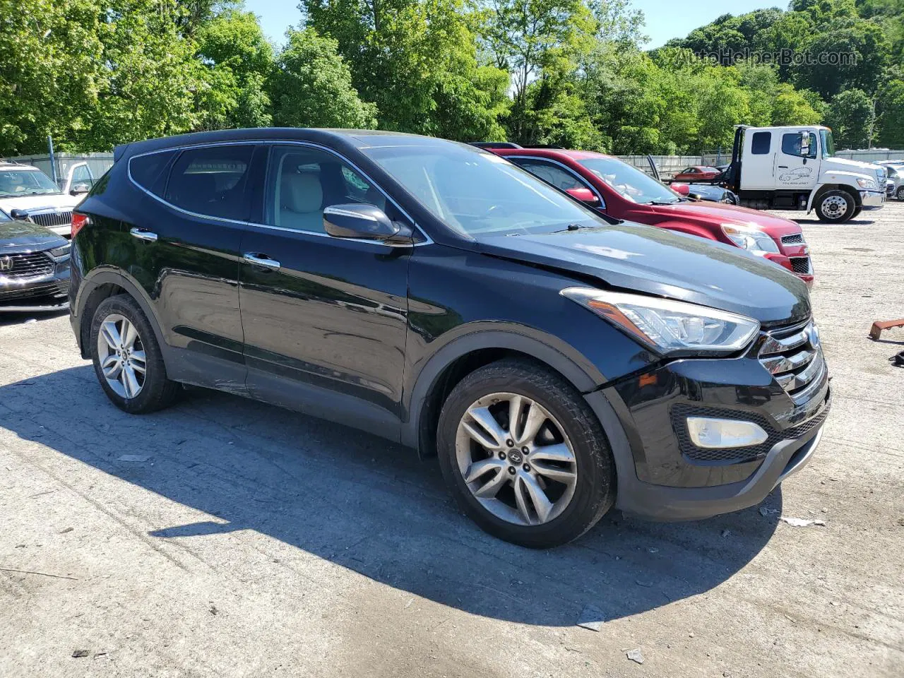 2013 Hyundai Santa Fe Sport  Black vin: 5XYZWDLA5DG065363