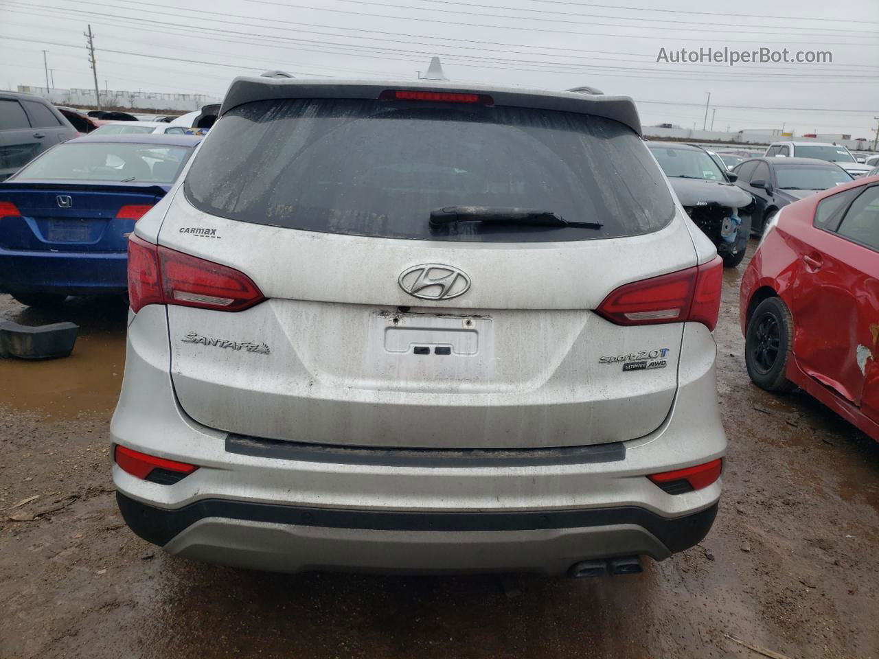 2018 Hyundai Santa Fe Sport  Silver vin: 5XYZWDLA5JG508509