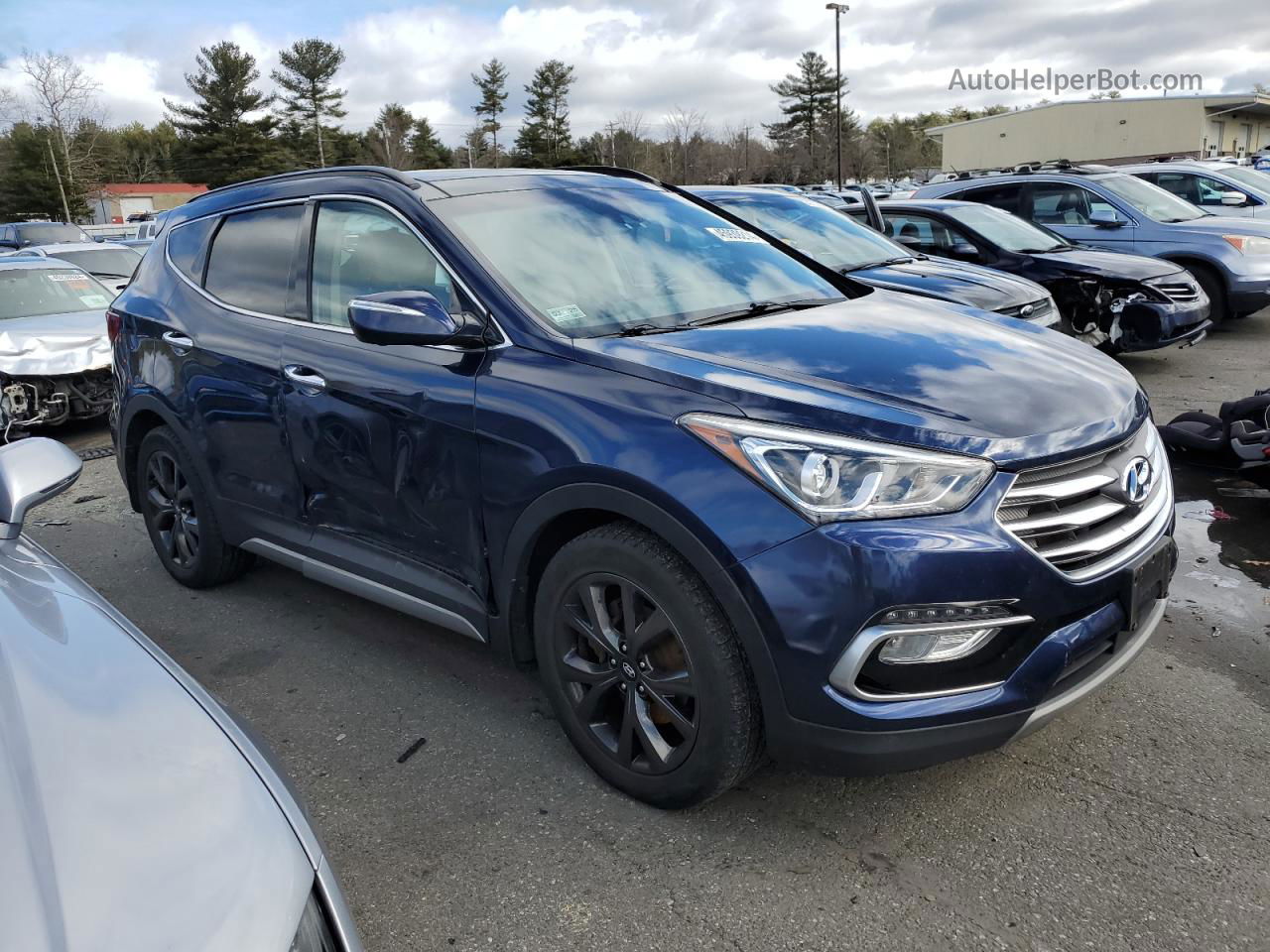 2018 Hyundai Santa Fe Sport  Blue vin: 5XYZWDLA5JG571416