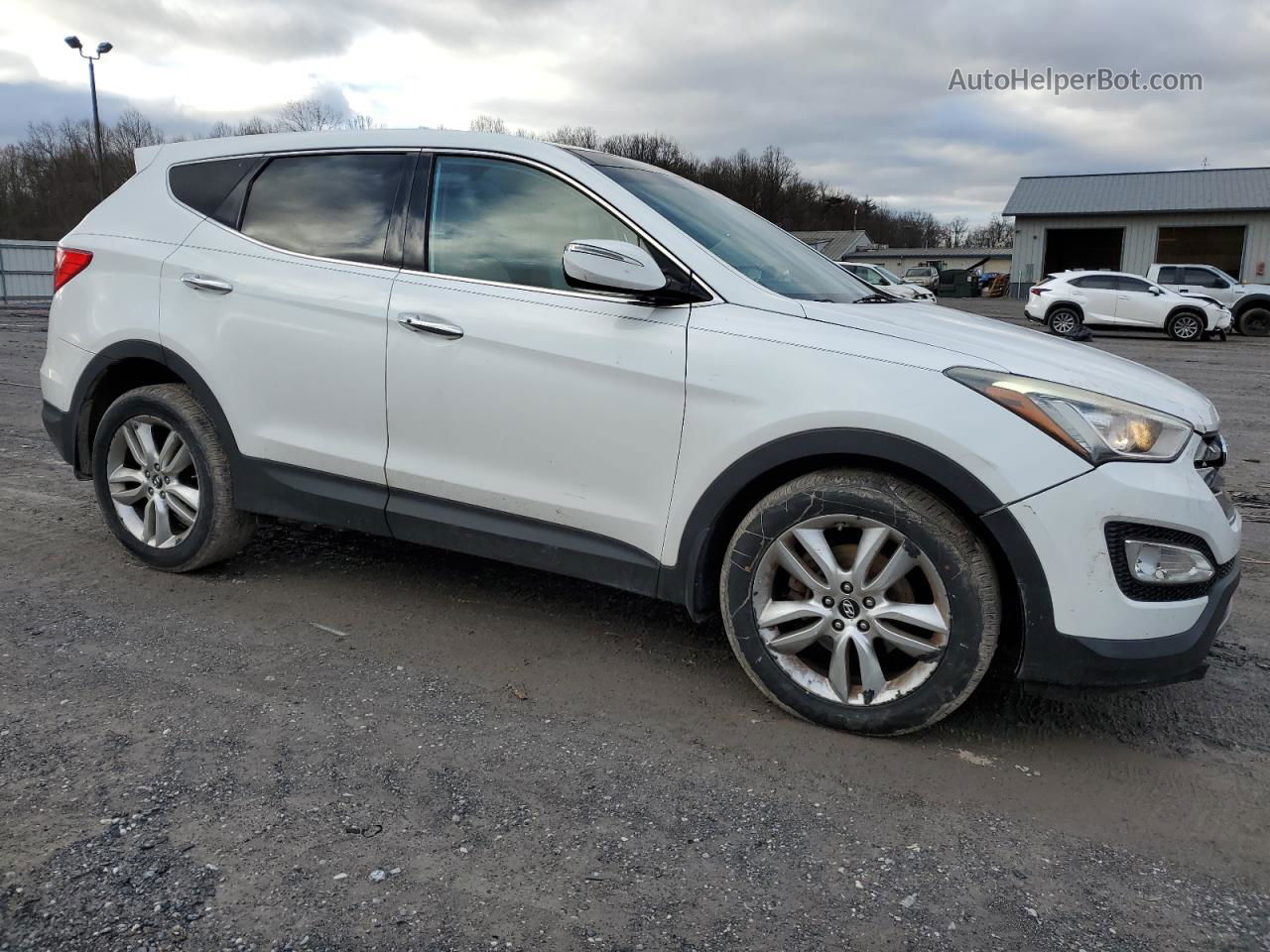 2013 Hyundai Santa Fe Sport  White vin: 5XYZWDLA6DG042190