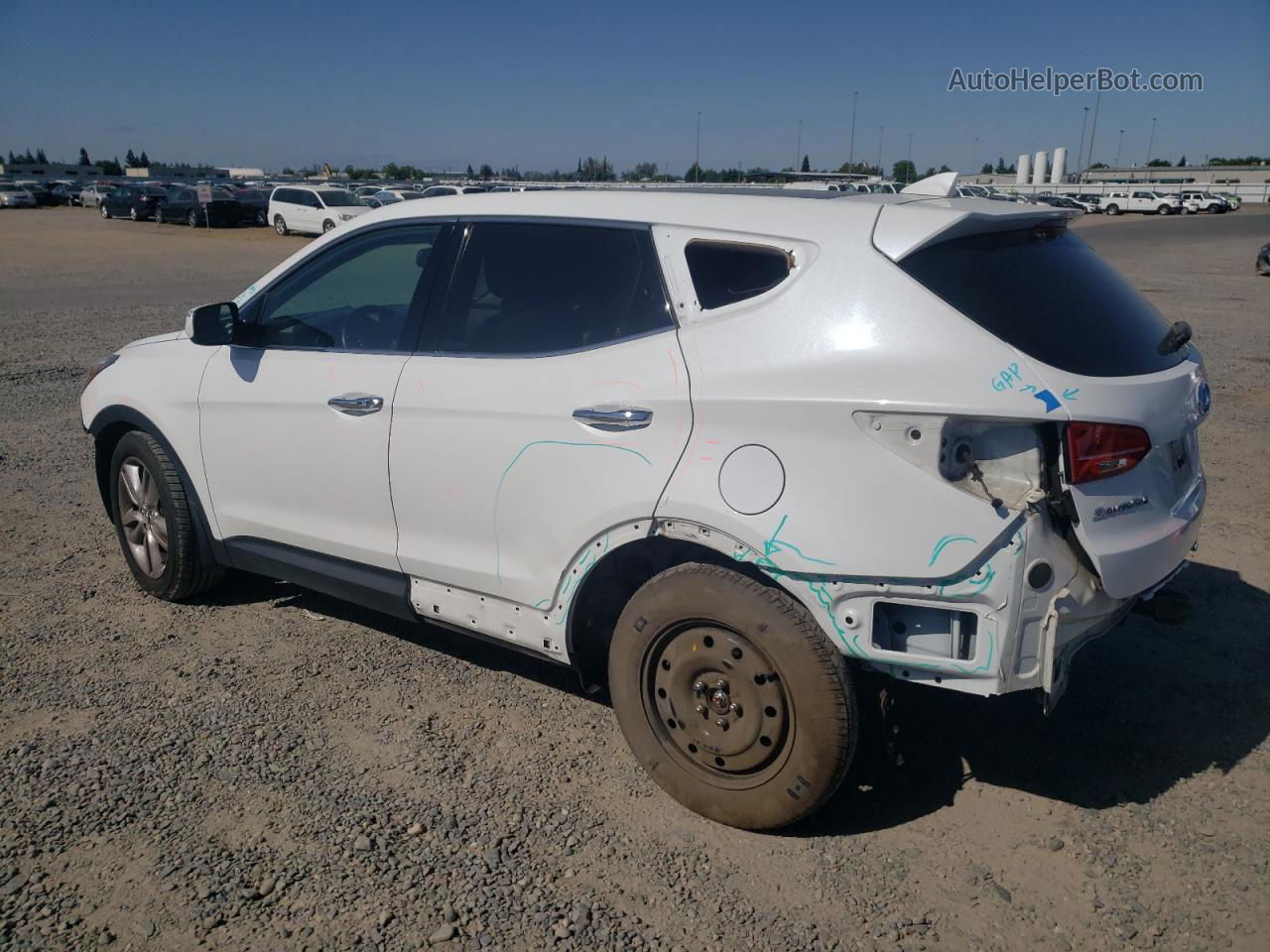 2013 Hyundai Santa Fe Sport  White vin: 5XYZWDLA7DG068278