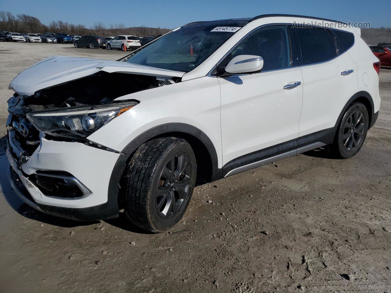 2018 Hyundai Santa Fe Sport  White vin: 5XYZWDLA7JG566945