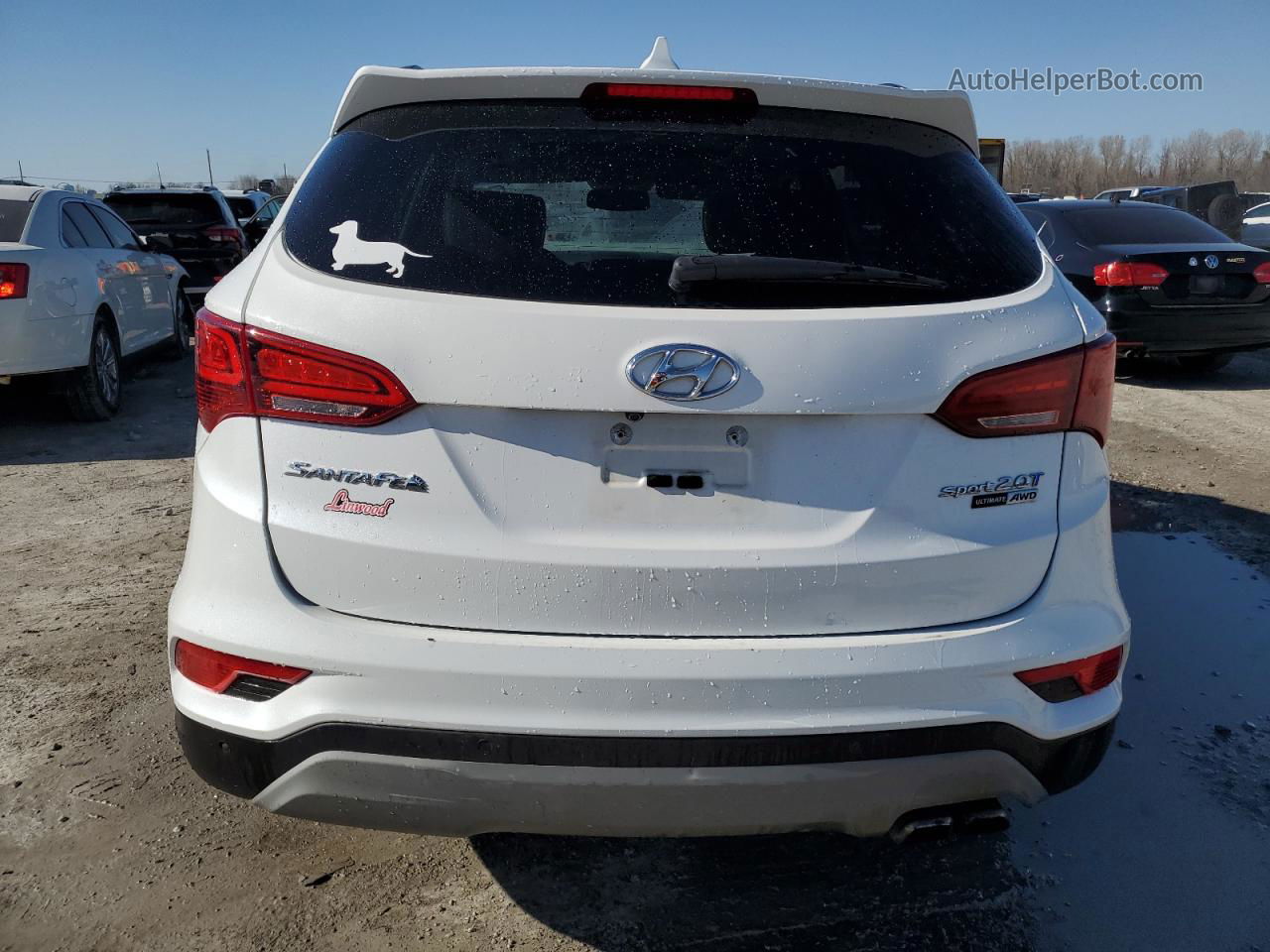 2018 Hyundai Santa Fe Sport  White vin: 5XYZWDLA7JG566945